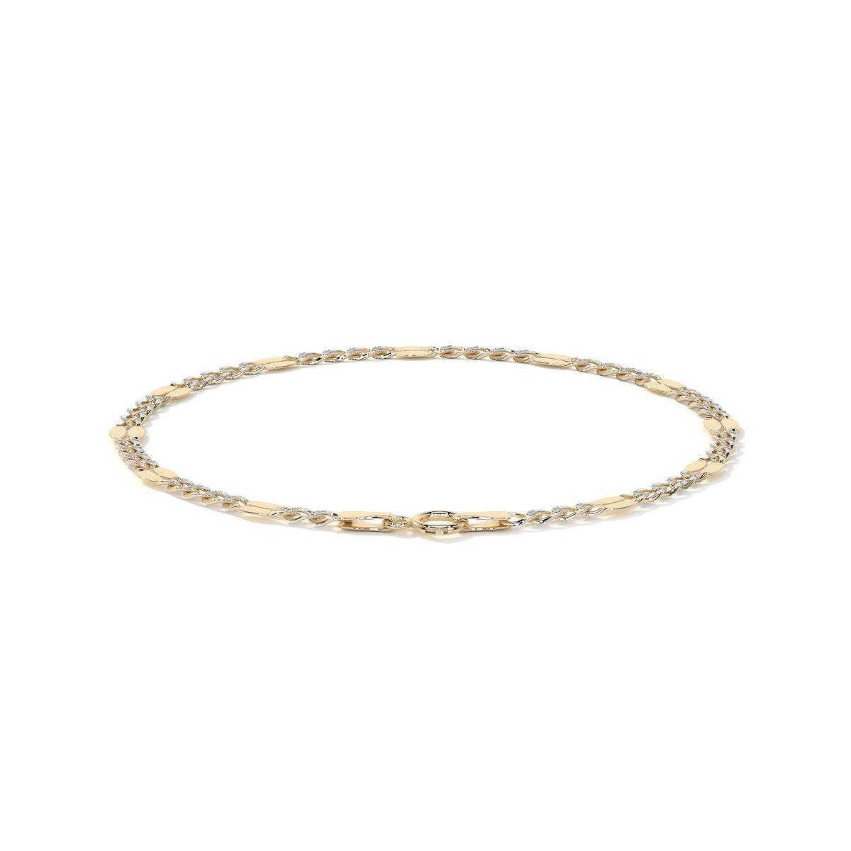 10k Gold 3x1 Diamond Cut Serpentine Bracelet