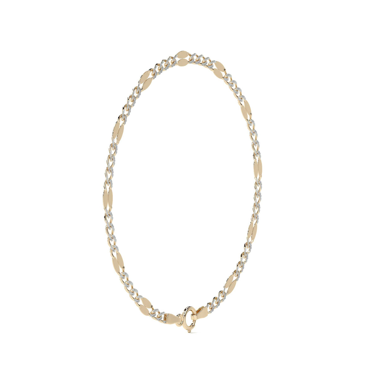 10k Gold 3x1 Diamond Cut Serpentine Bracelet