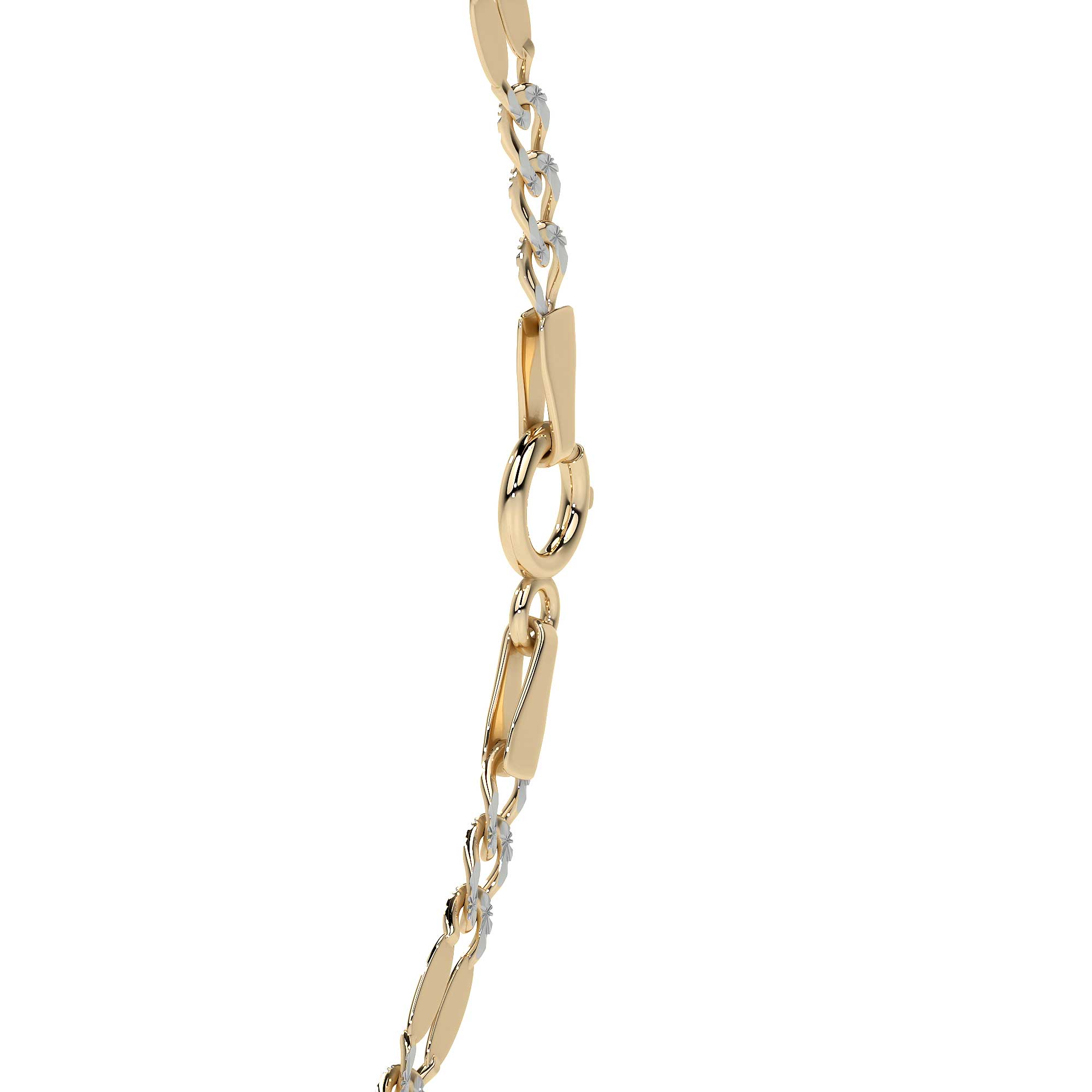 Italian Bracelet 3x1 Serpentine 10K 2mm, 21.5cm