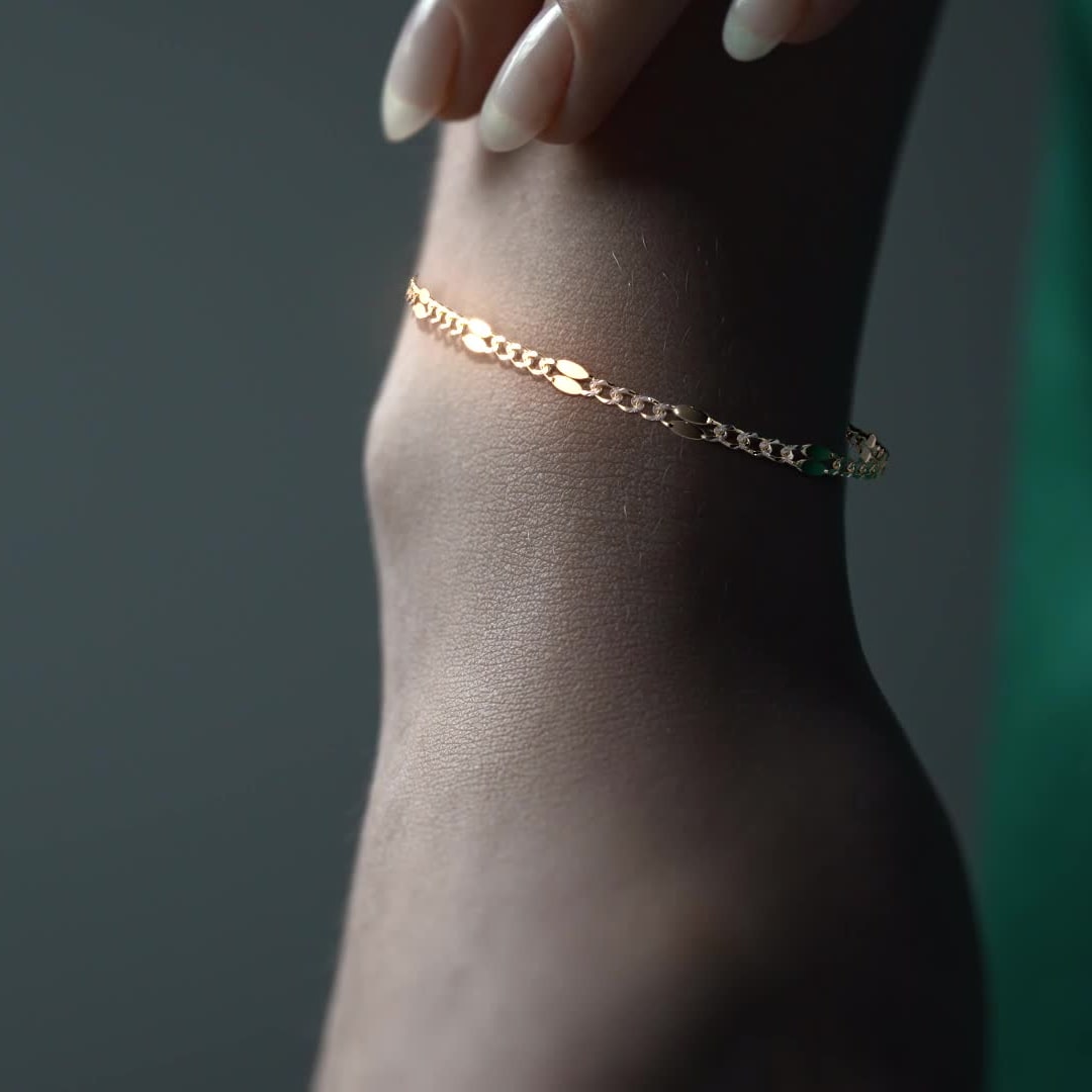 10k Gold 3x1 Diamond Cut Serpentine Bracelet