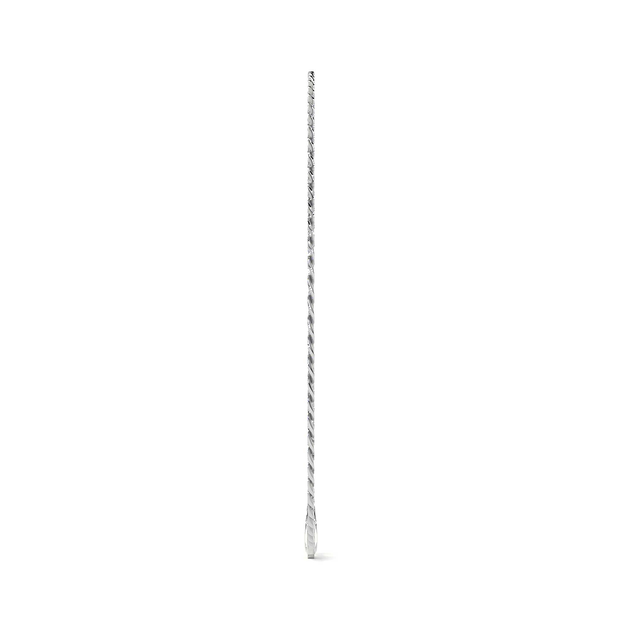 Italian Sterling Silver 925 Curb Chain Bracelet, 21cm, 4.1mm