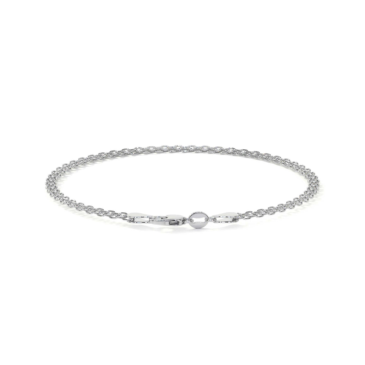925 Silver Byzantine Bracelet 18 Cm Gauge 2.4 Mm