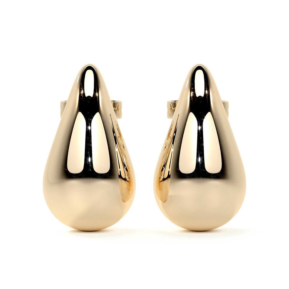 10k Gold Teardrop-Shaped Earring