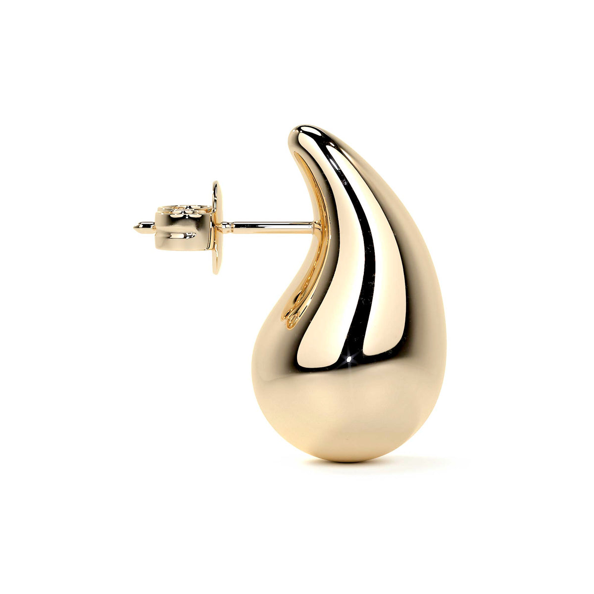 10k Gold Teardrop-Shaped Earring