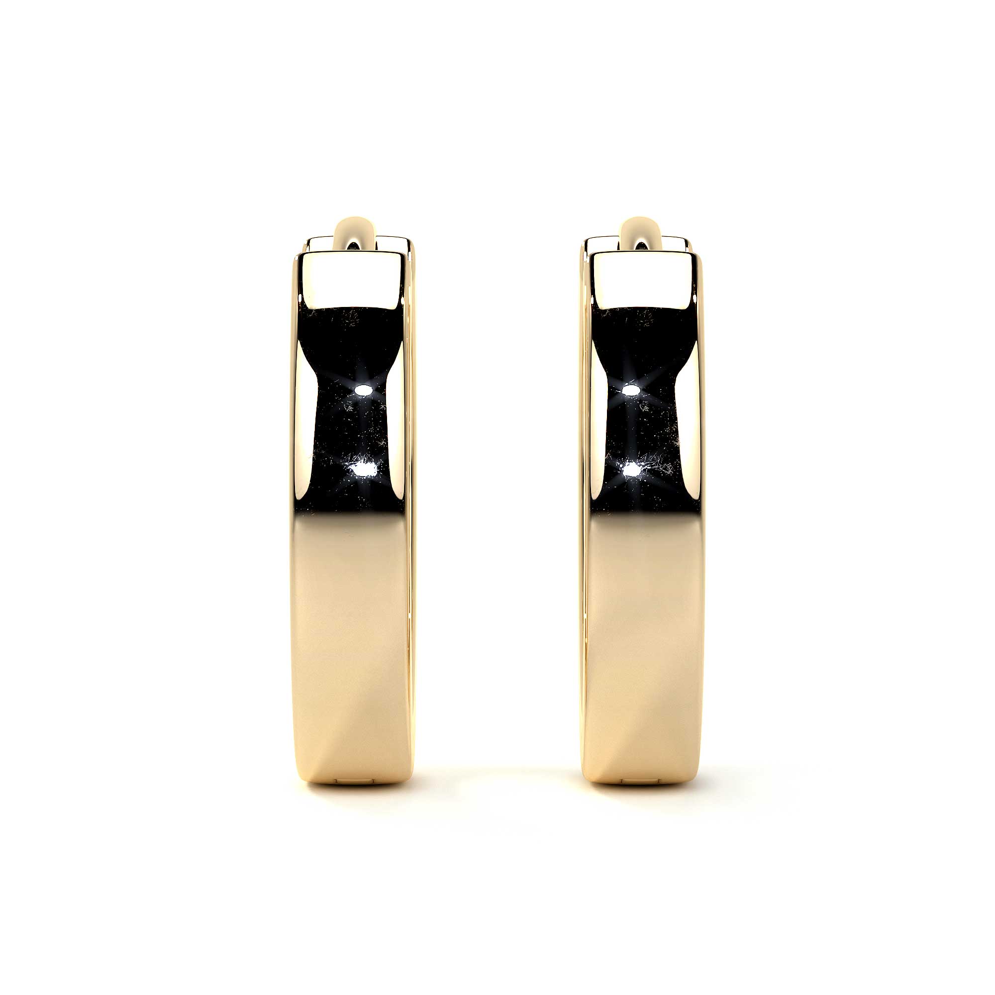 10k Gold Huggie Earrings with Zirconia