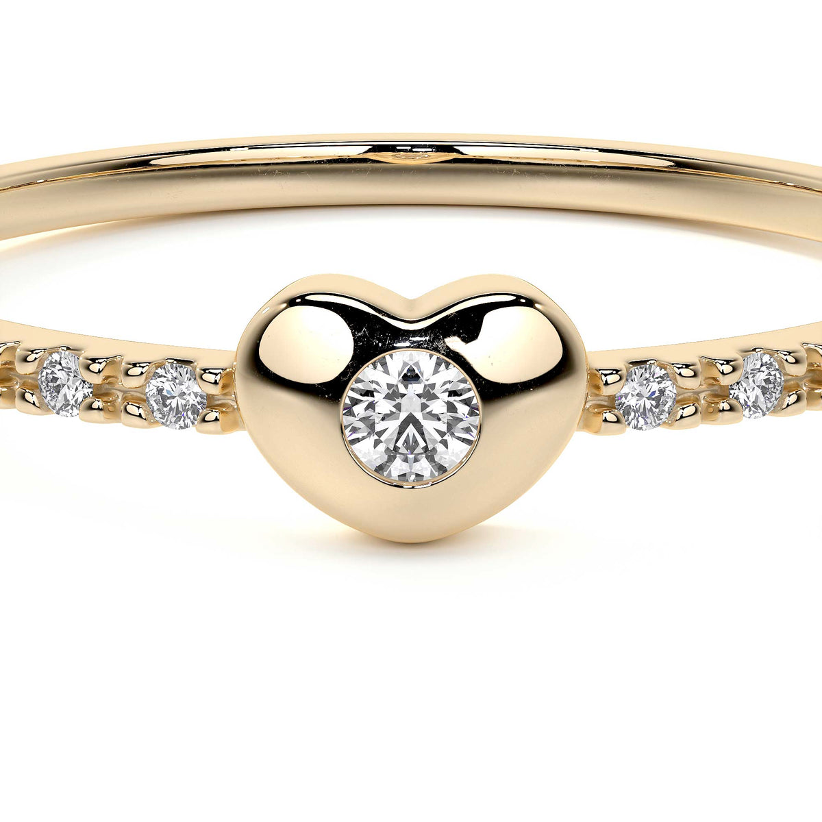 Women's 14k Gold Heart Diamond Ring