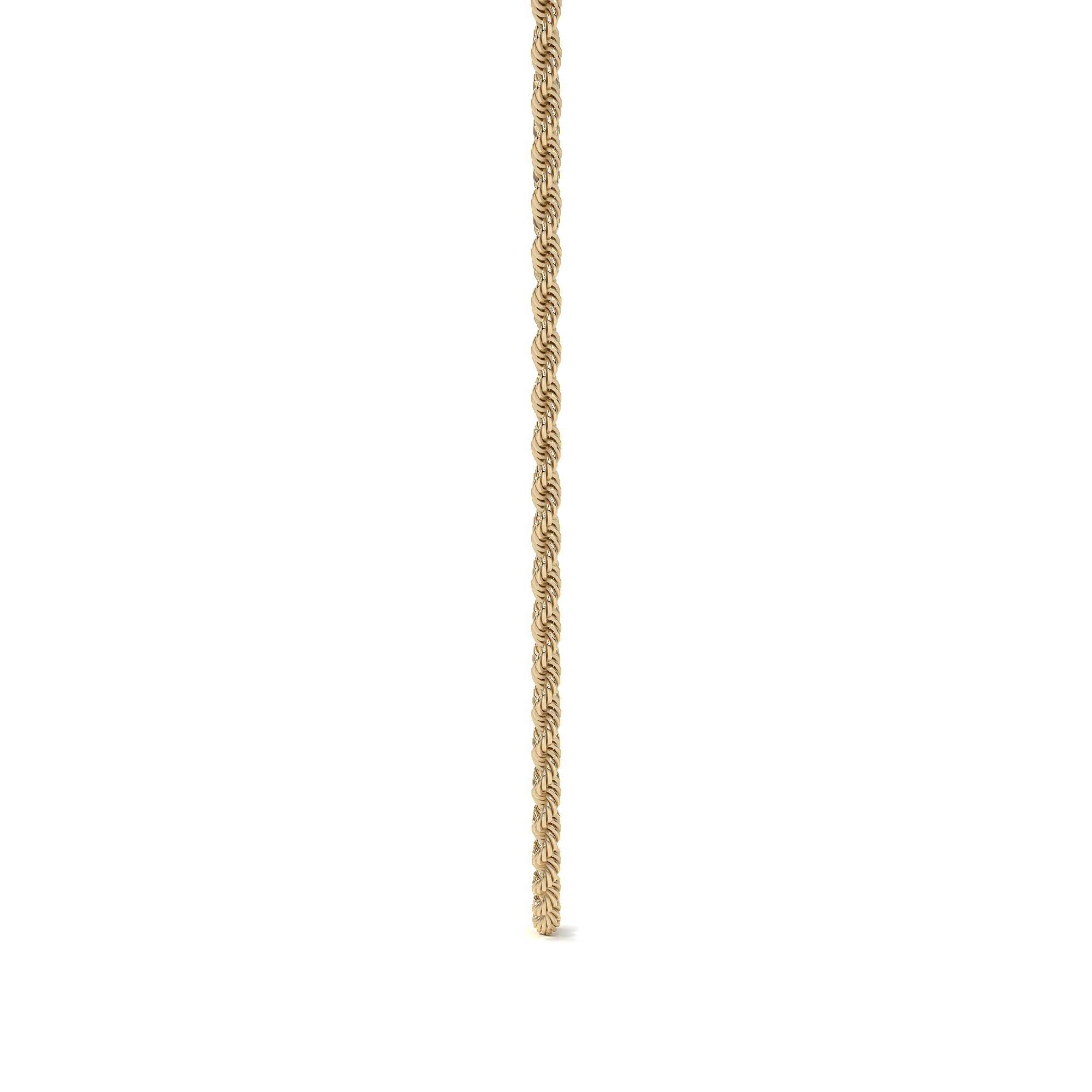 10k Italian Gold Men's Torsal Chain, 2.4mm Gauge, 60cm