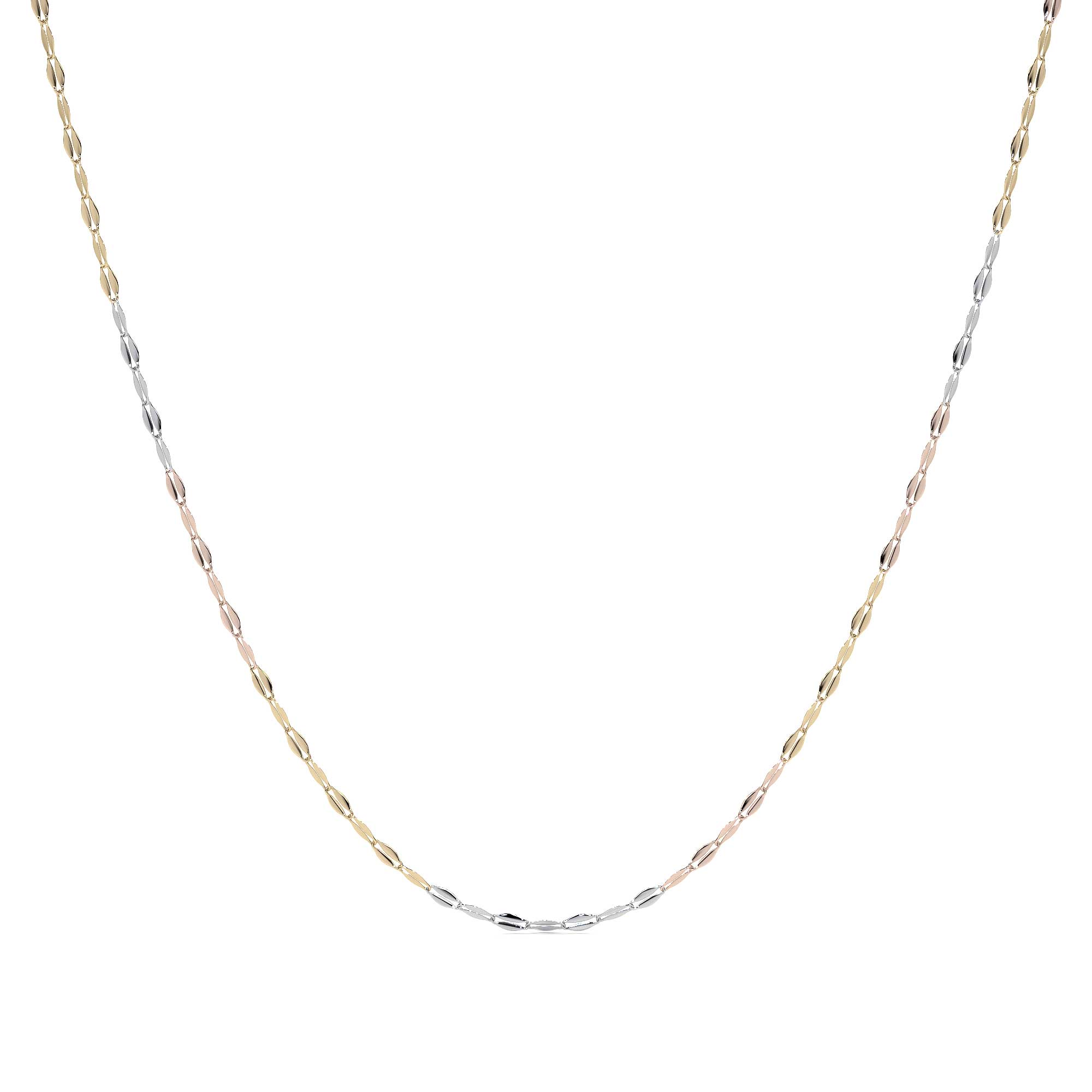 10k Italian Gold Chain, Coffee Bean Style