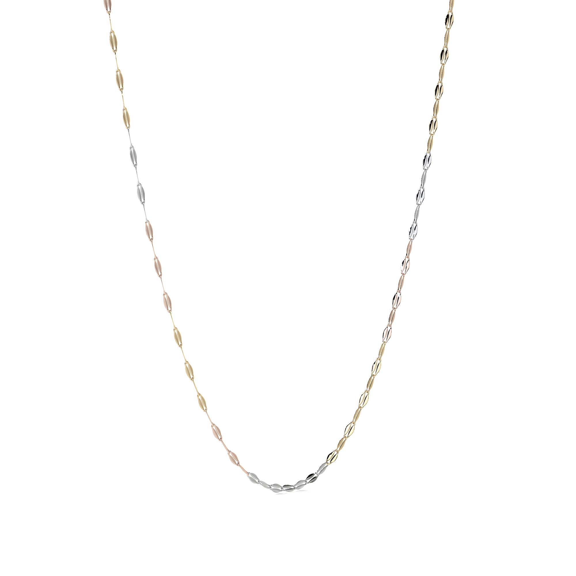 10k Italian Gold Chain, Coffee Bean Style
