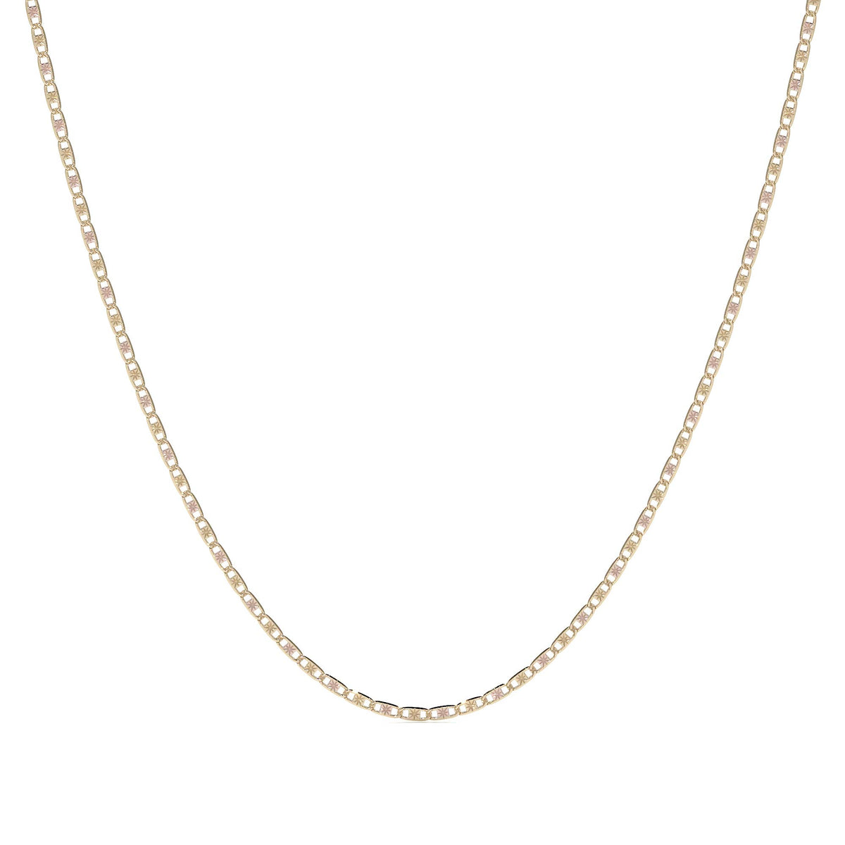14K Gold Valentino Chain 45cm | Italian Gold Necklace with Spring Ring Clasp | Fine Jewelry