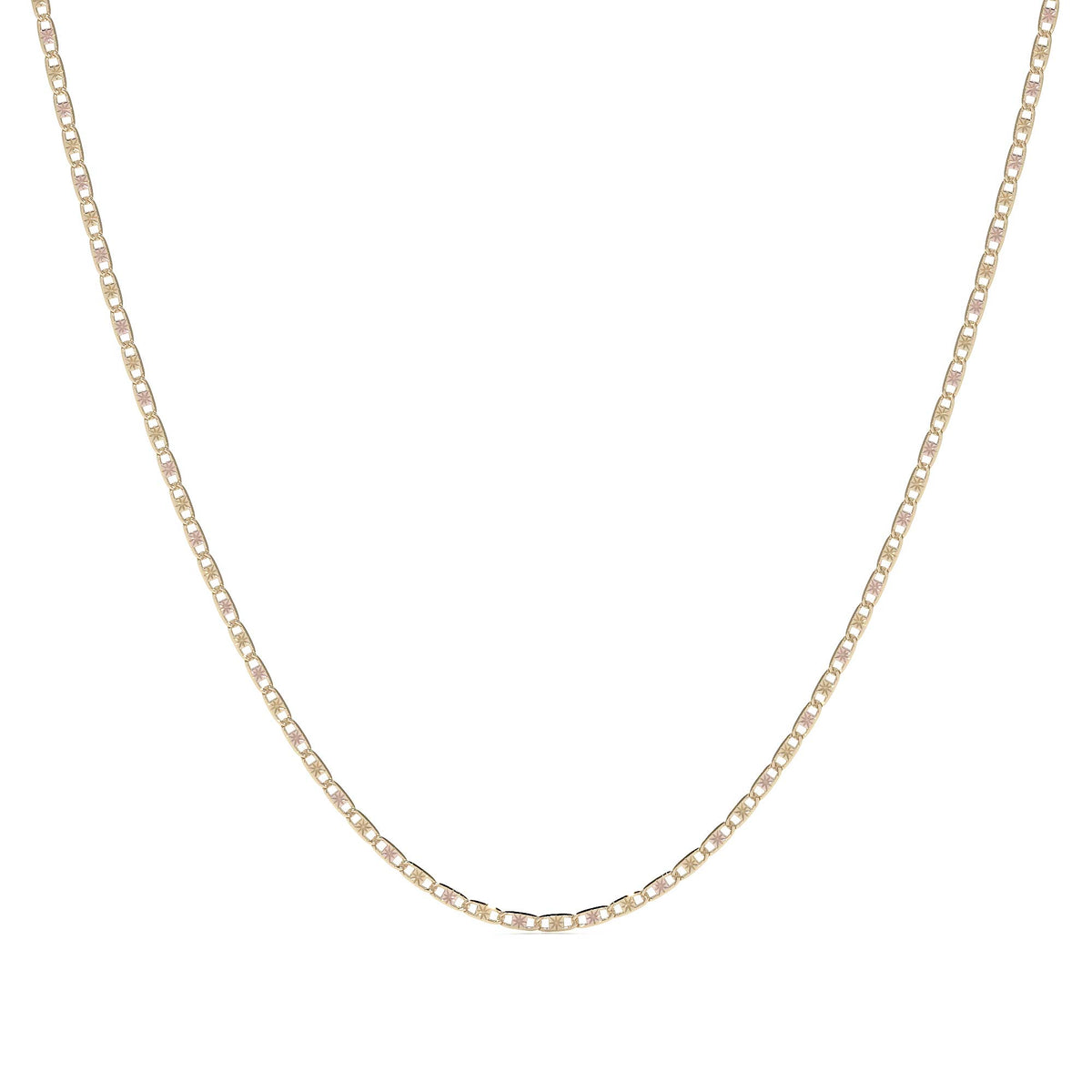 10K Gold Valentino Chain 55cm | Italian Gold Necklace 2.3mm with Spring Ring Clasp | Fine Jewelry