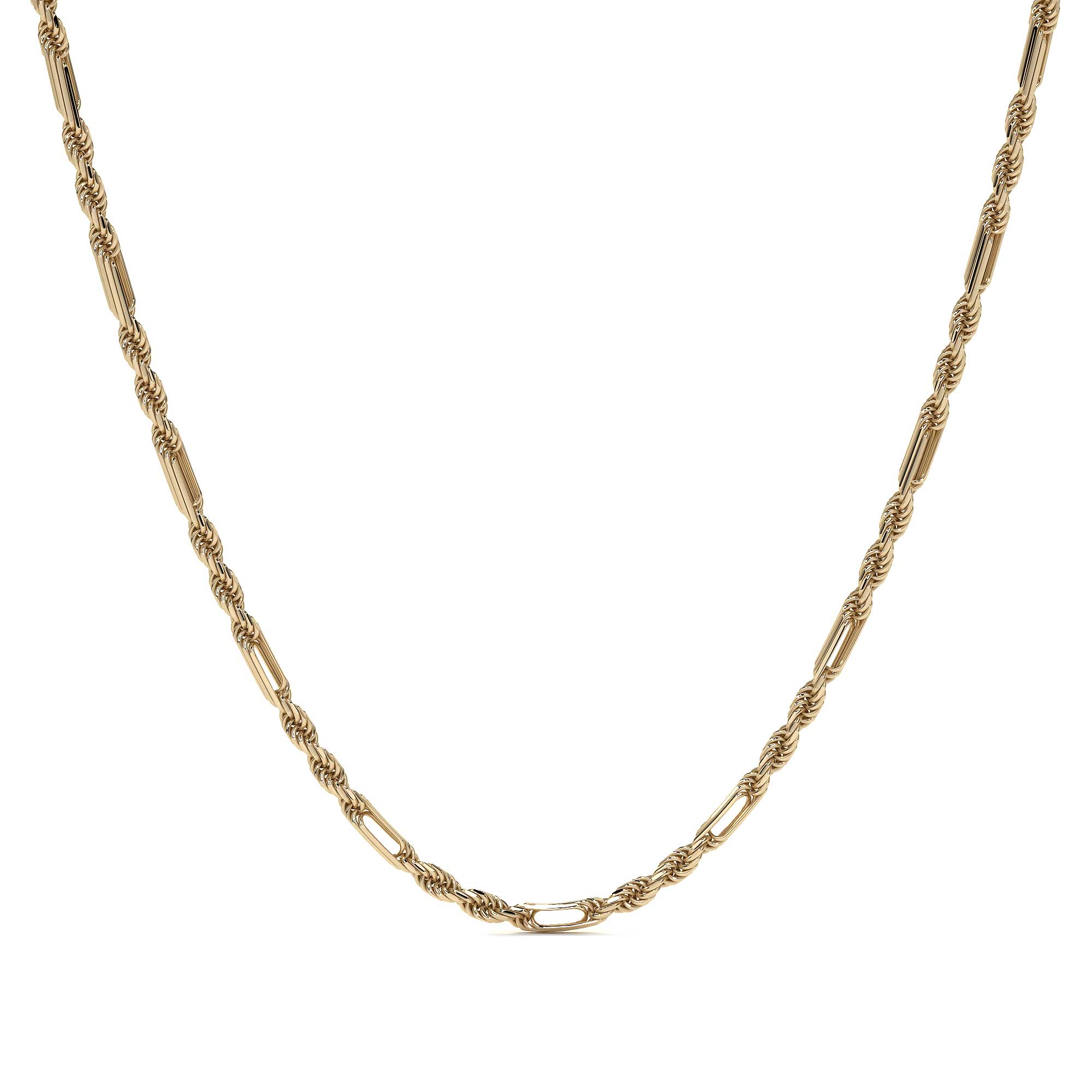 14k Italian Torsal Figaro 3x1 Chain, 60cm, 3.0mm Gauge