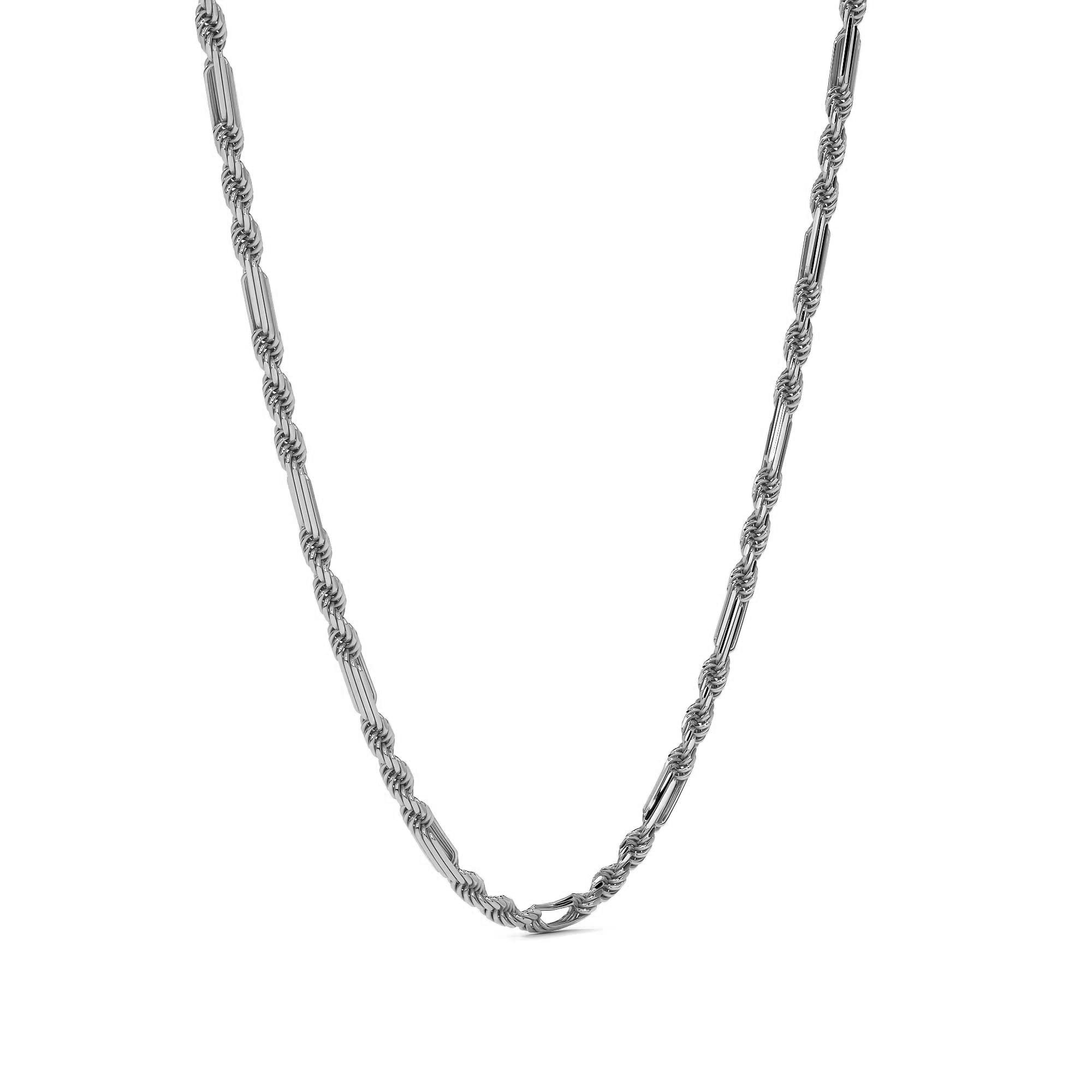 925 Sterling Silver Torsal Figaro 3x1 Chain, 7.5mm Gauge