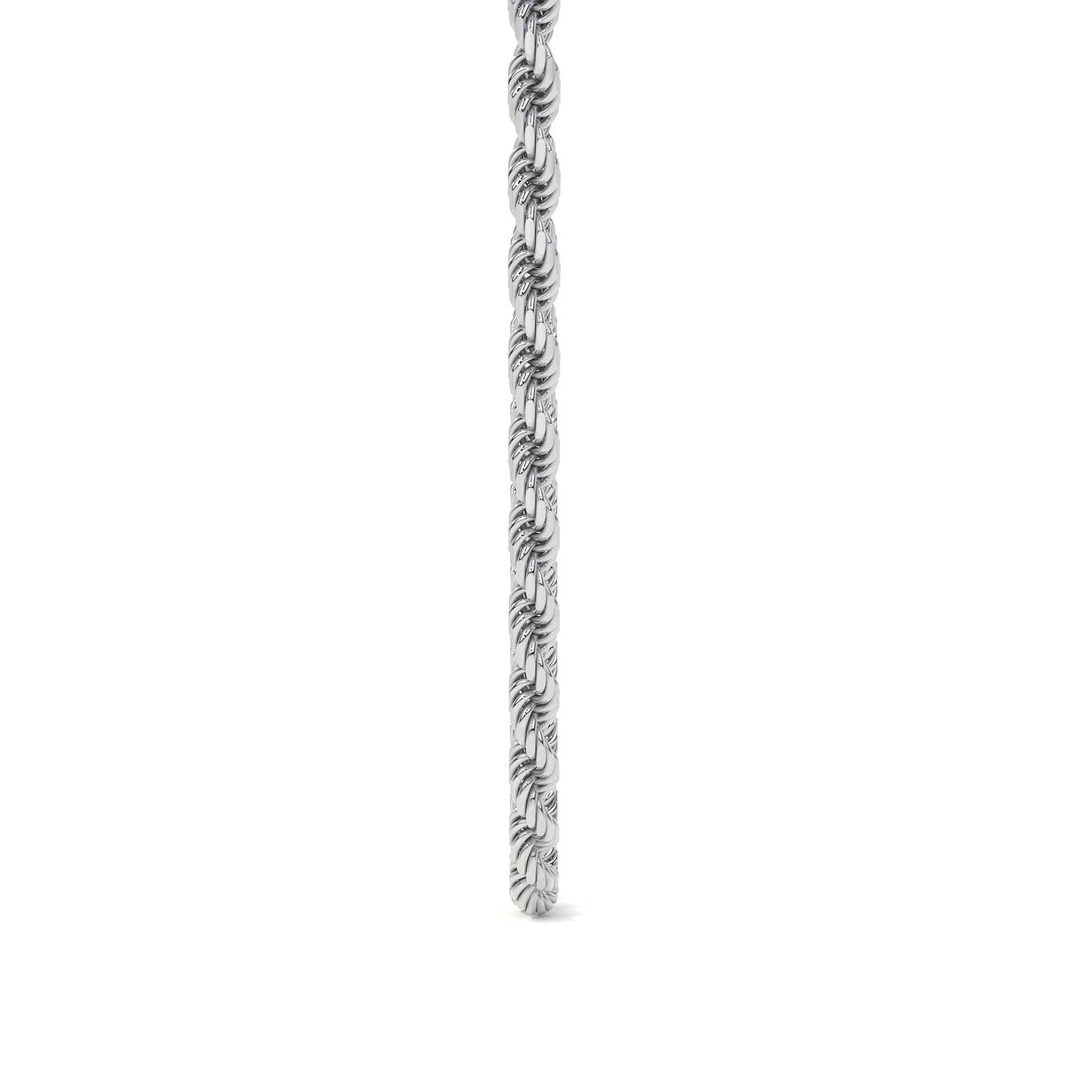 925 Sterling Silver Rope Chain 50 cm 3.8 mm Gauge