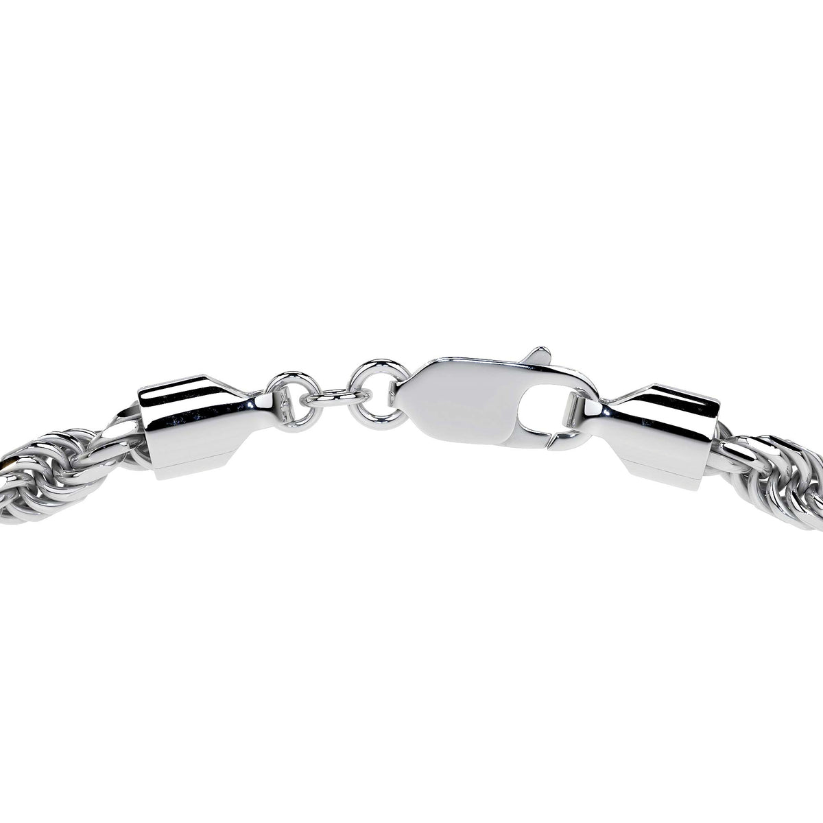 925 Sterling Silver Rope Chain 55cm 3.2mm Gauge, 4 Colors