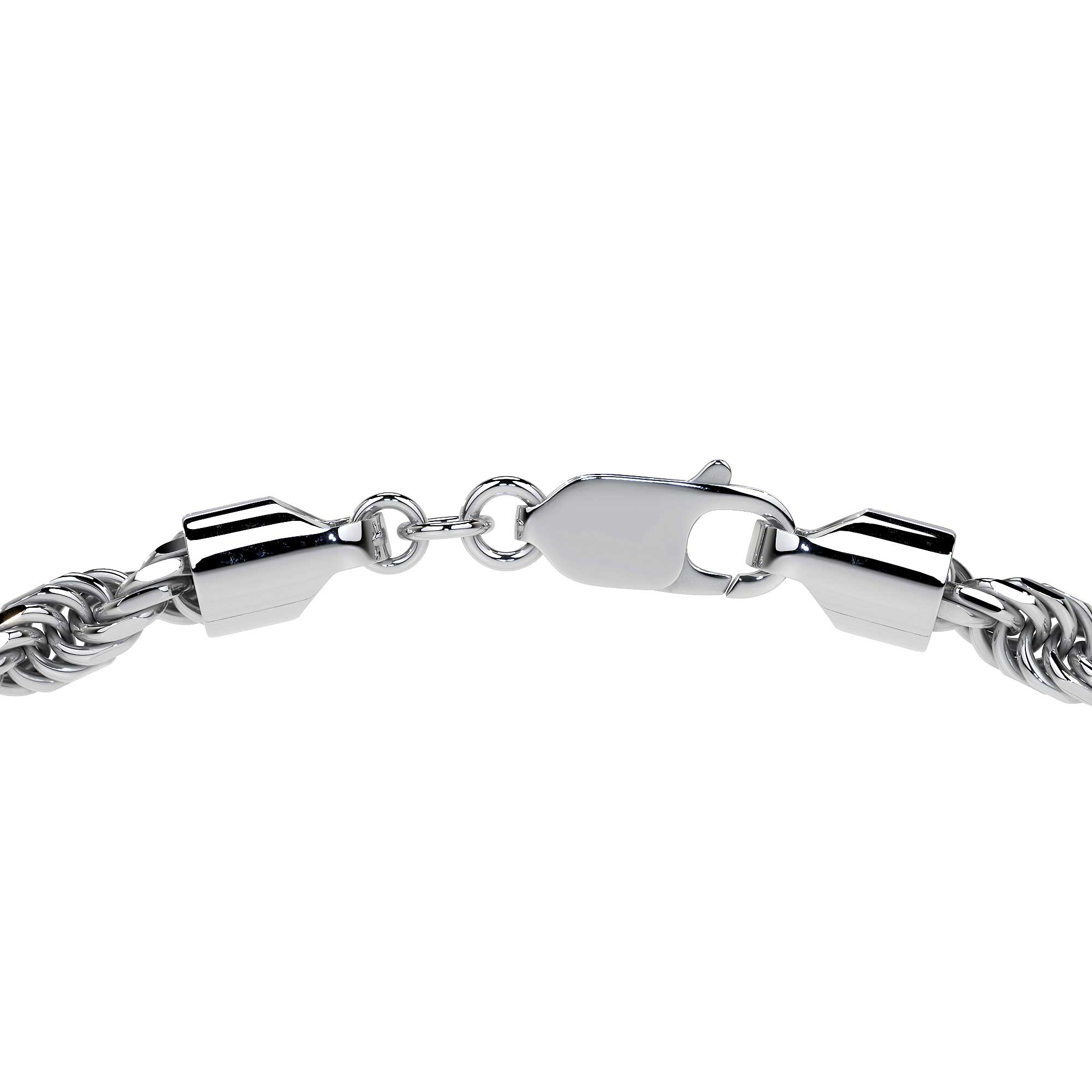 925 Sterling Silver Rope Chain 50 cm 3.8 mm Gauge