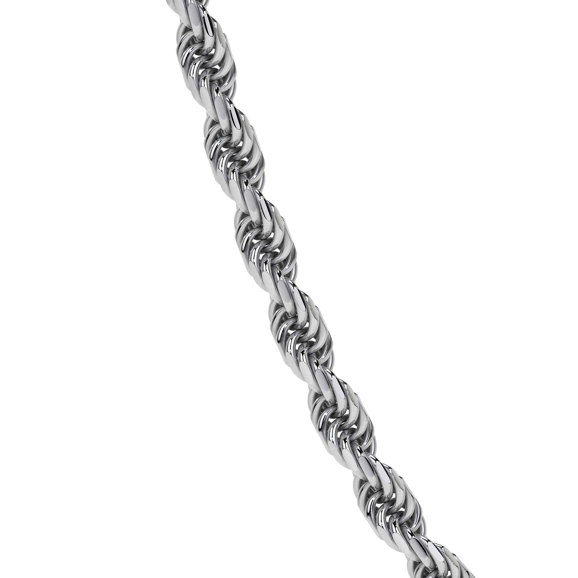 925 Sterling Silver Rope Chain 55 cm 4.5 mm Gauge