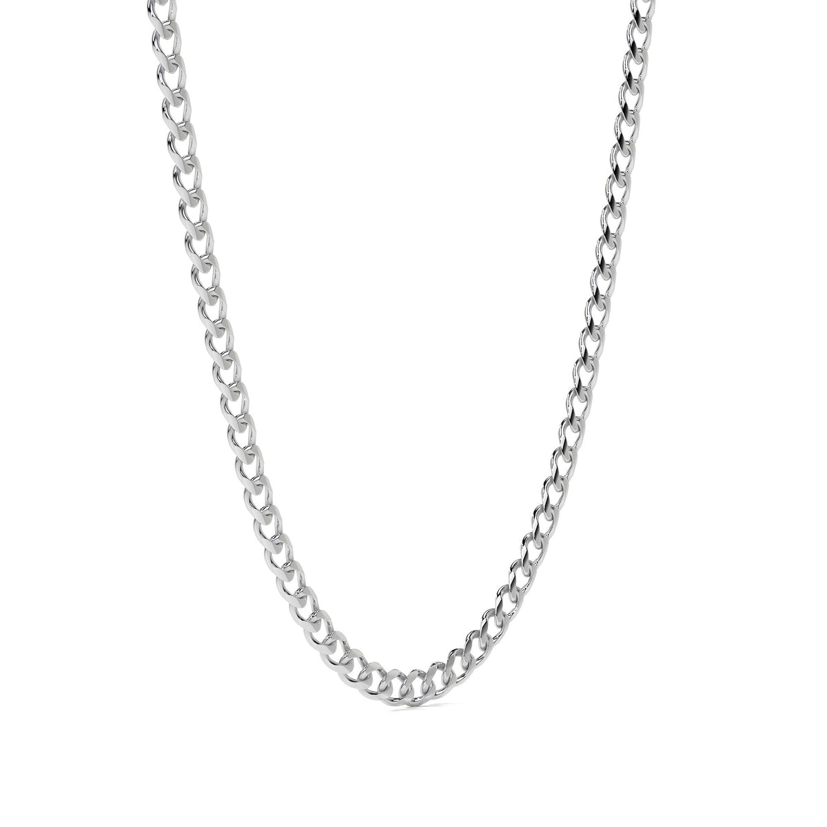 925 Sterling Silver Curb Chain, 3.2mm Gauge, in 5 Colors