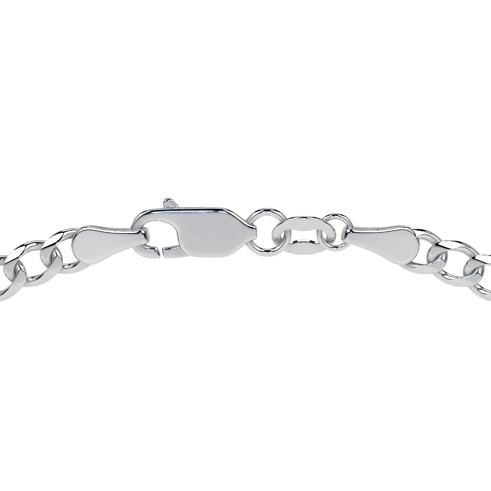 925 Sterling Silver Curb Chain, 3.2mm Gauge, in 5 Colors