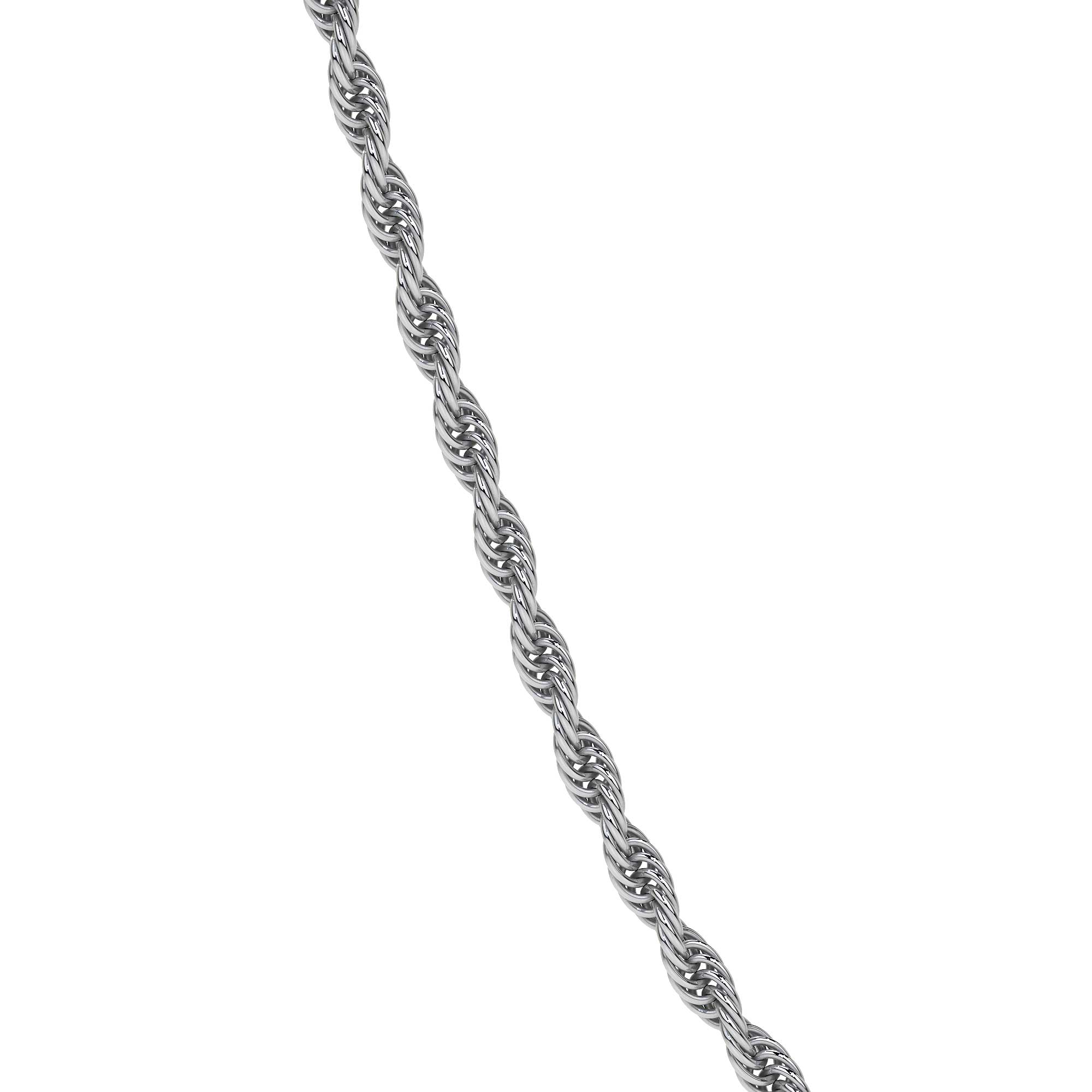 925 Italian Sterling Silver Torsal Chain 1.9mm Gauge in 4 Colors