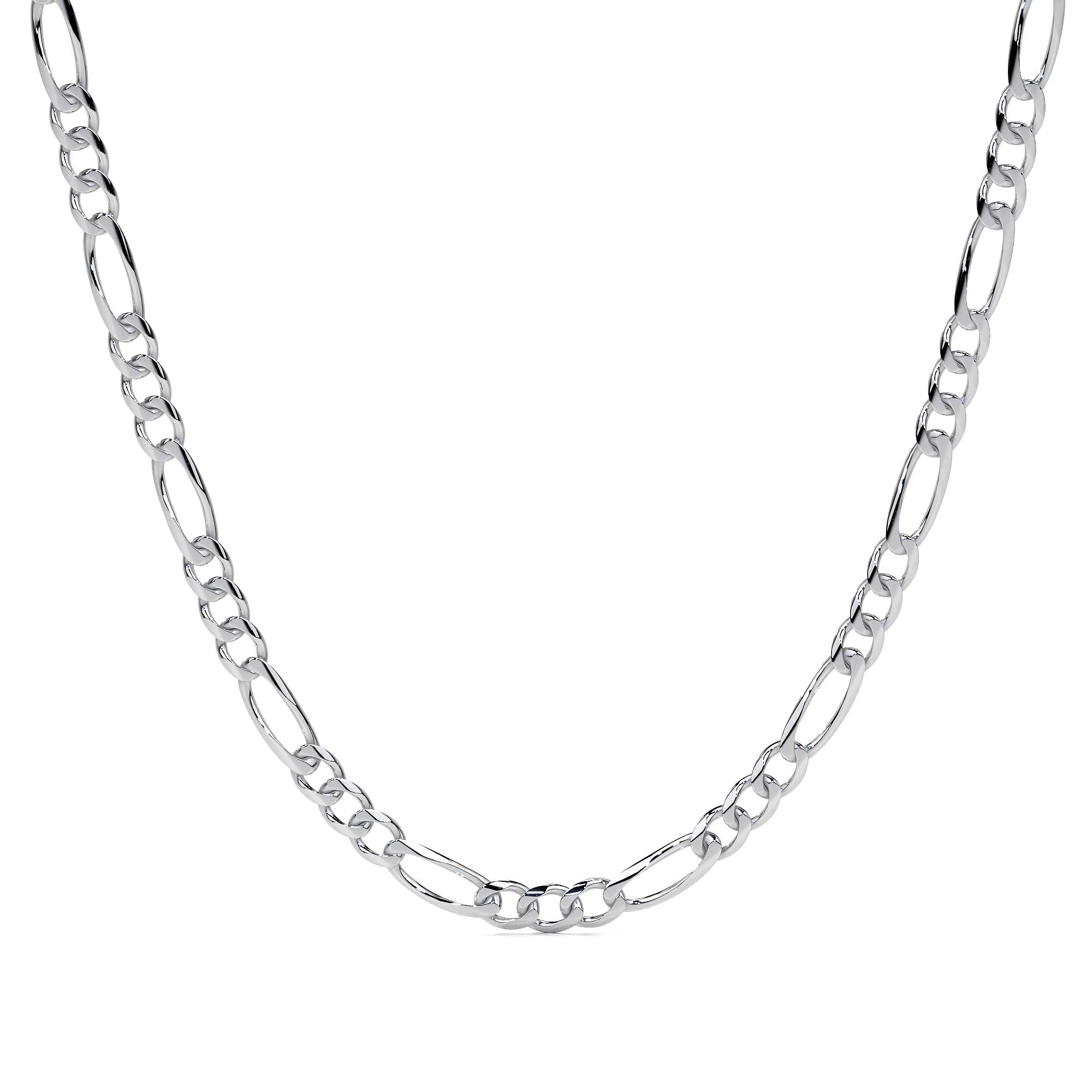925 Sterling Silver Figaro 3x1 Chain, 6.1mm Gauge