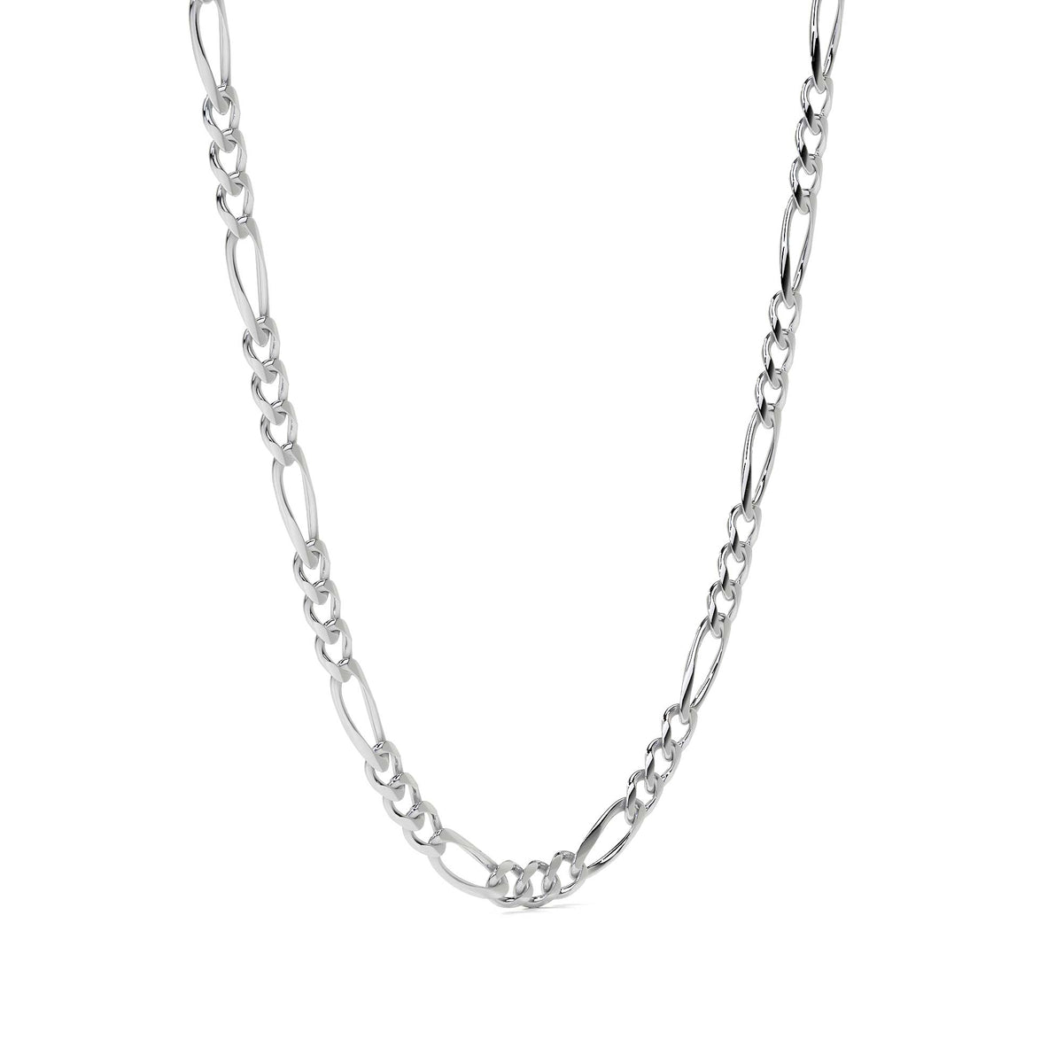 925 Sterling Silver Figaro 3x1 Chain, 6.1mm Gauge