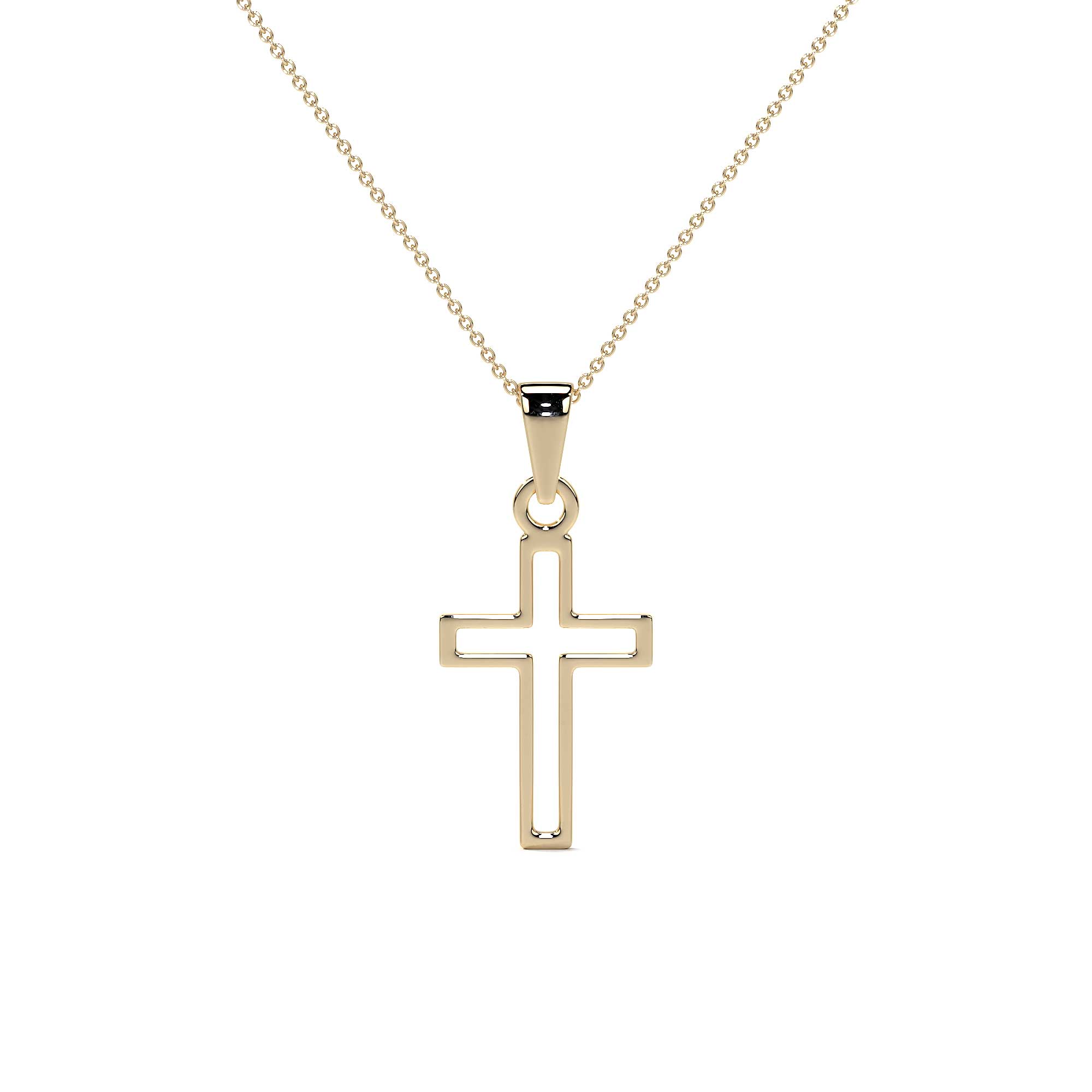 Women's 10k Gold Cross Necklace