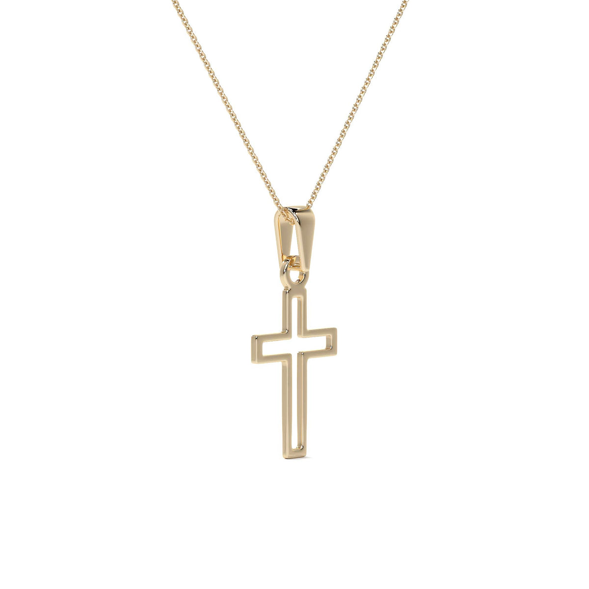 Women's 10k Gold Cross Necklace