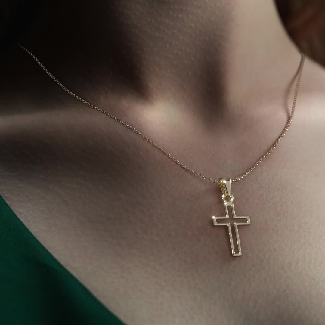 Women's 10k Gold Cross Necklace