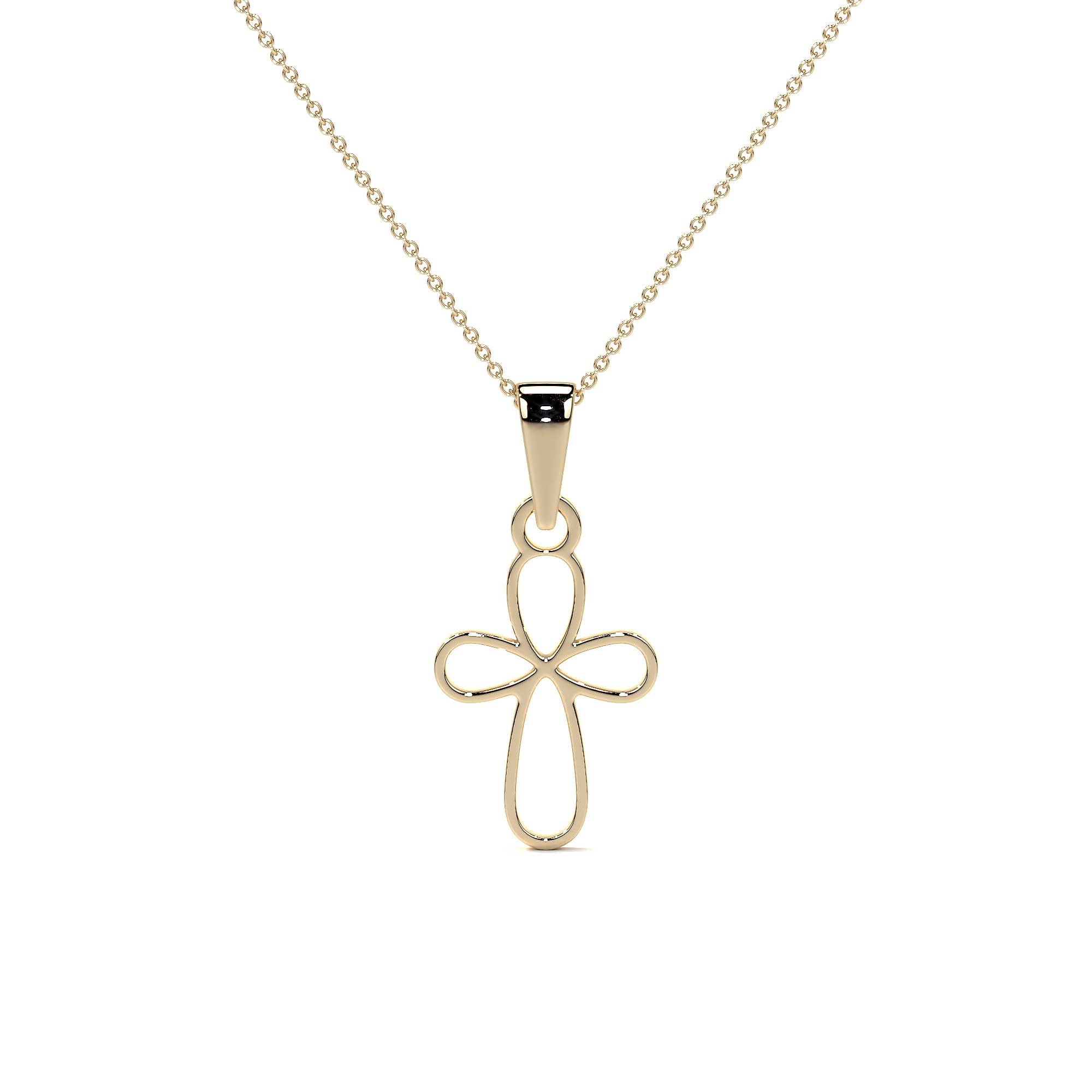 Women's 10k Gold Cross Necklace
