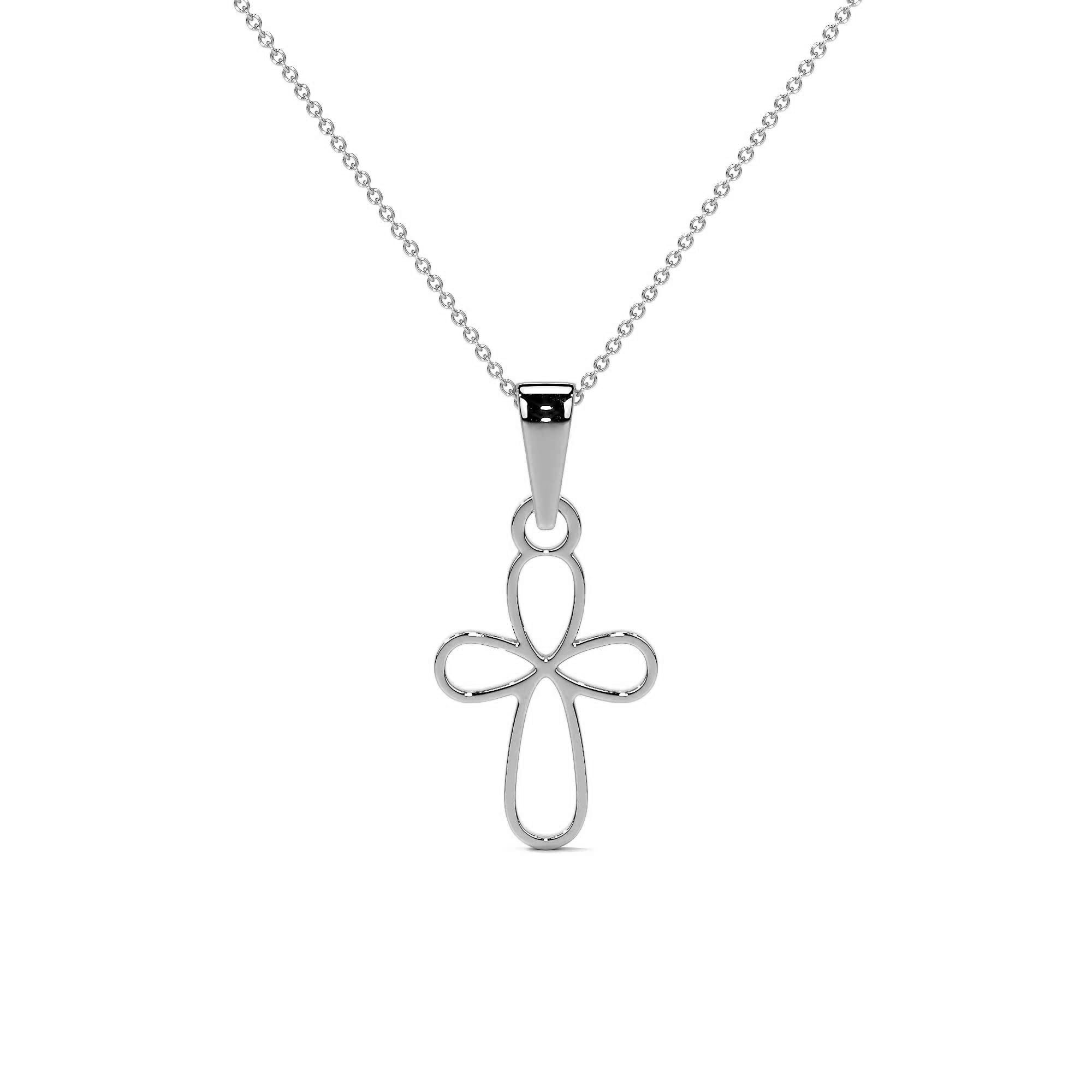 925 Sterling Silver Cross Choker