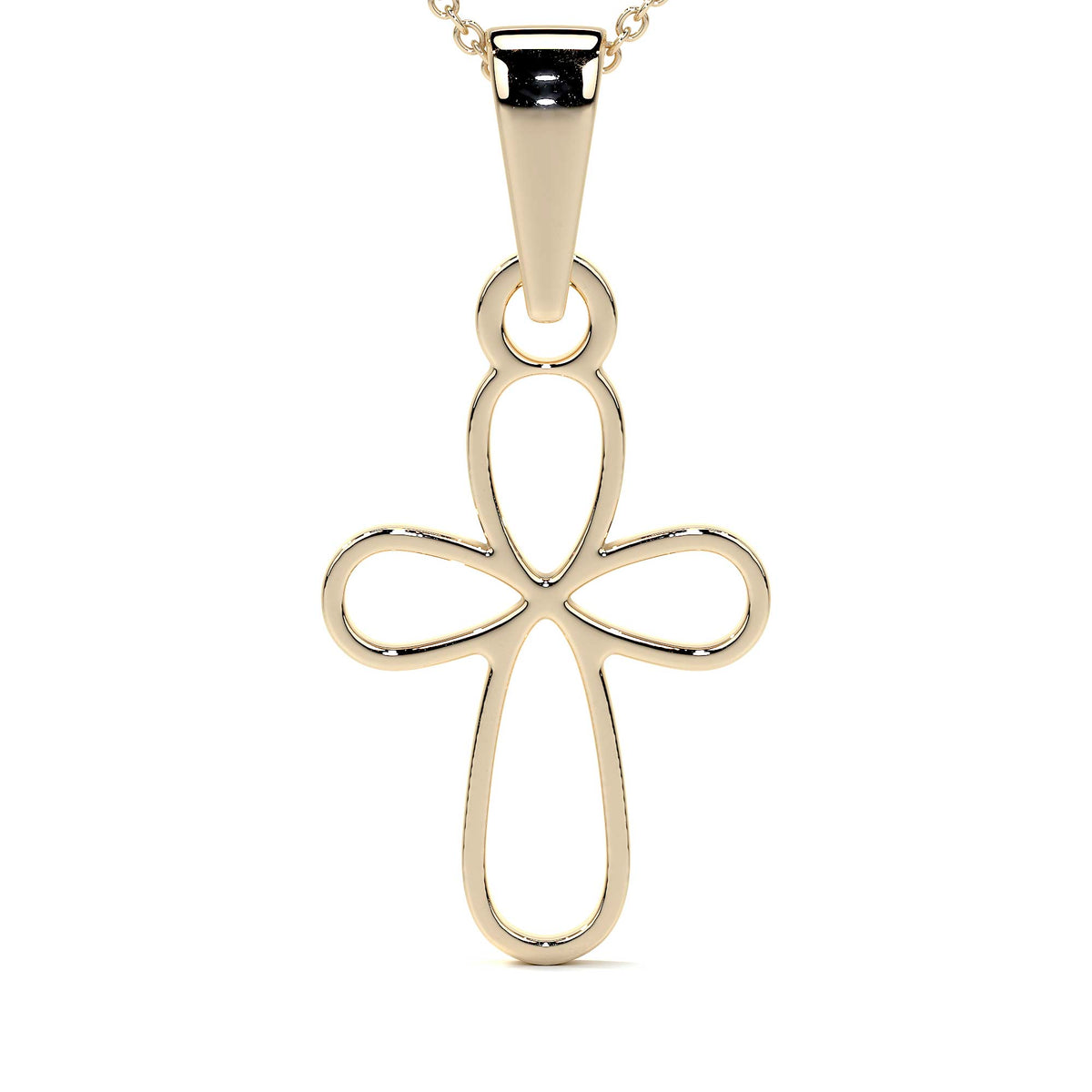 Women's 10k Gold Cross Necklace