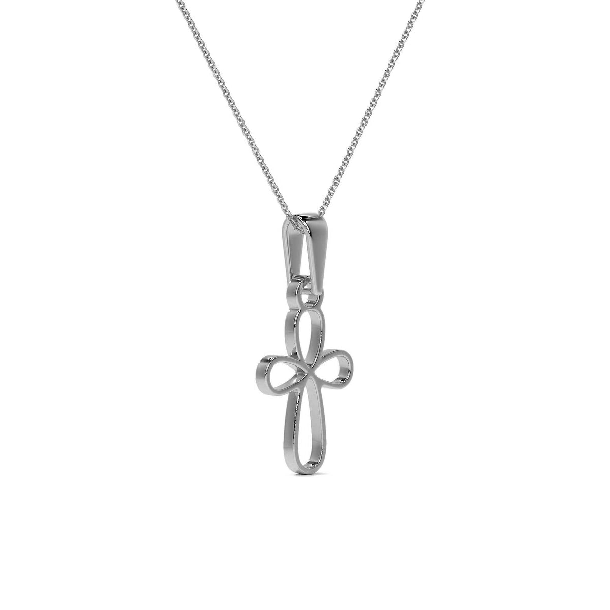 925 Sterling Silver Cross Choker