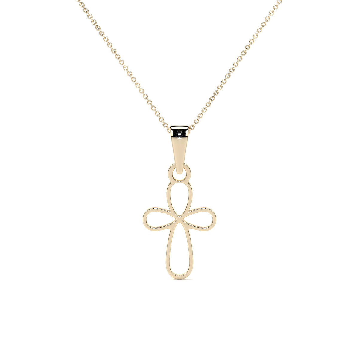 Women's 10k Gold Cross Necklace