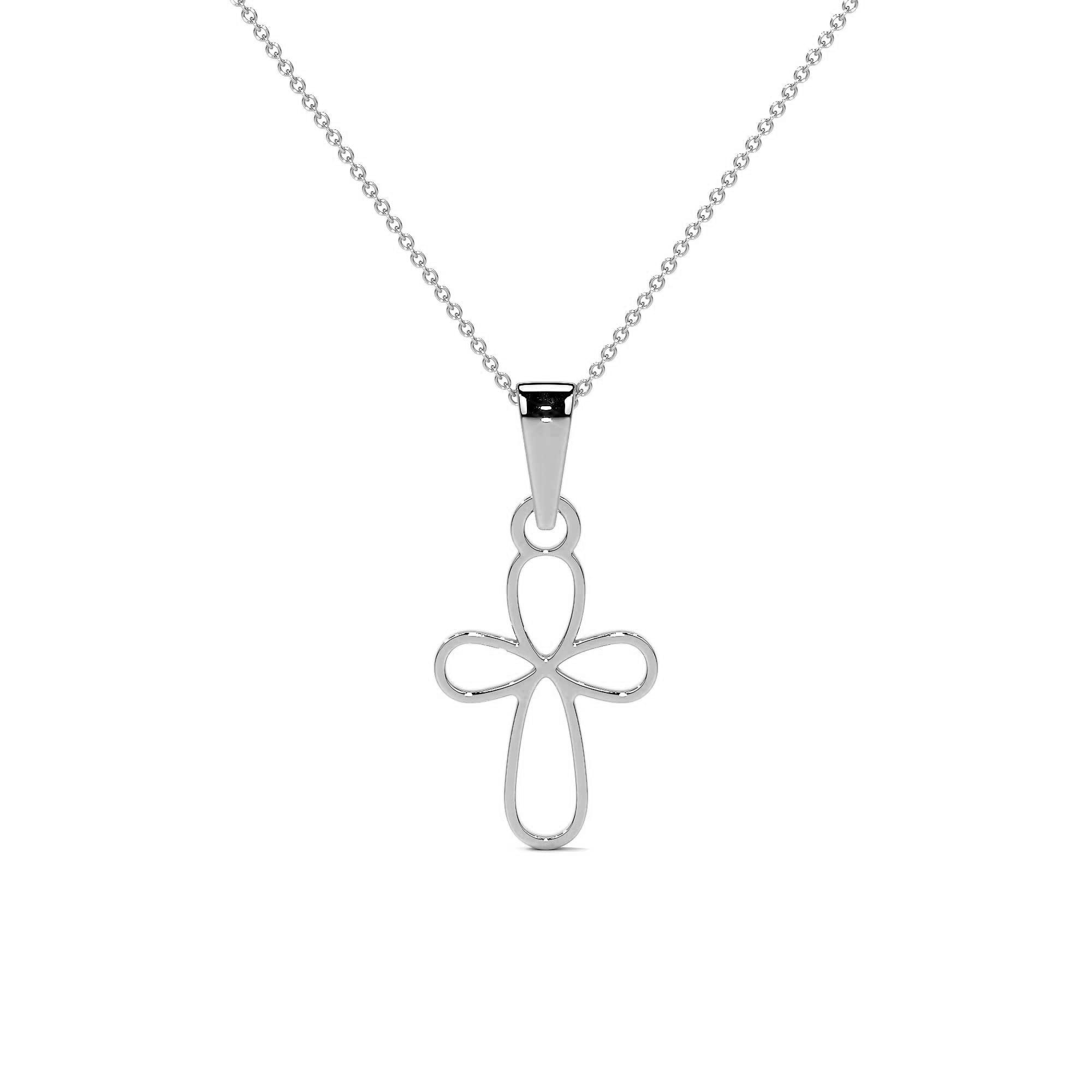 925 Sterling Silver Cross Choker