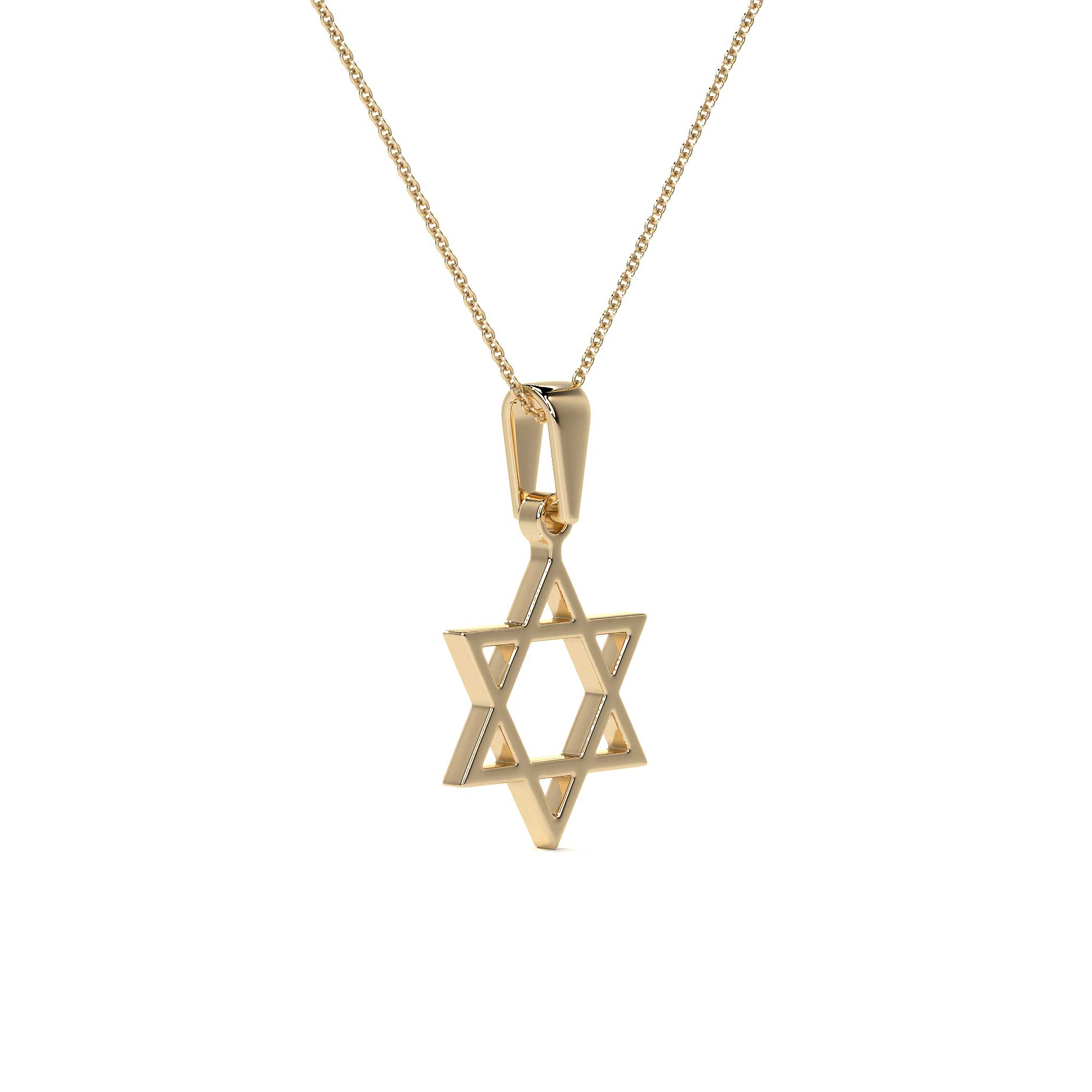 10k Gold Star of David Pendant