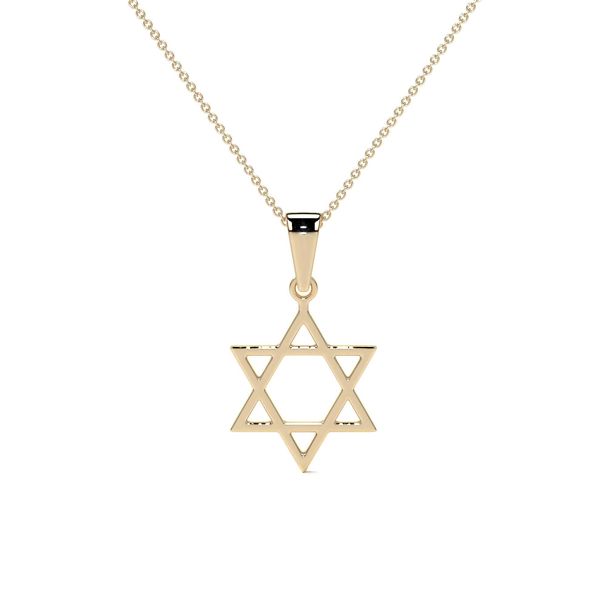 10k Gold Star of David Pendant