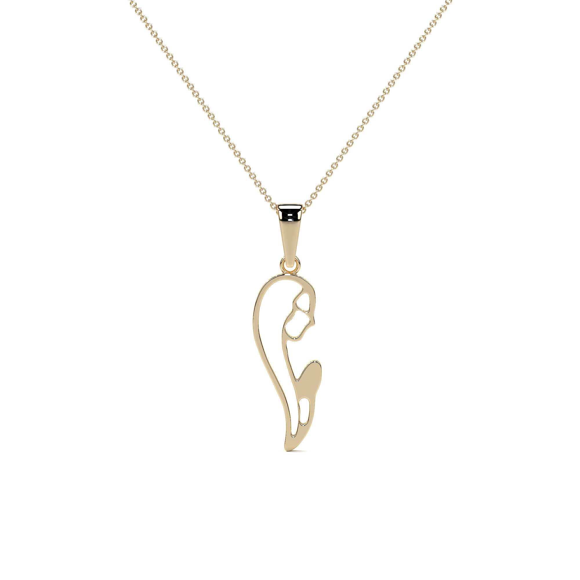 10k Gold Madonna Necklace for Women