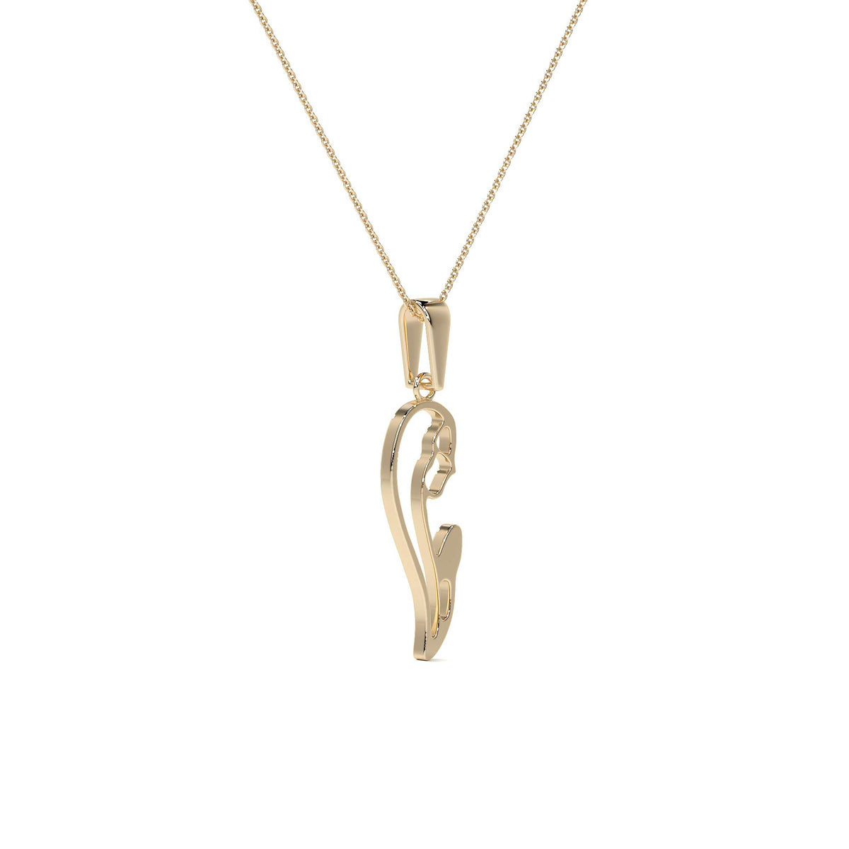 10k Gold Madonna Necklace for Women