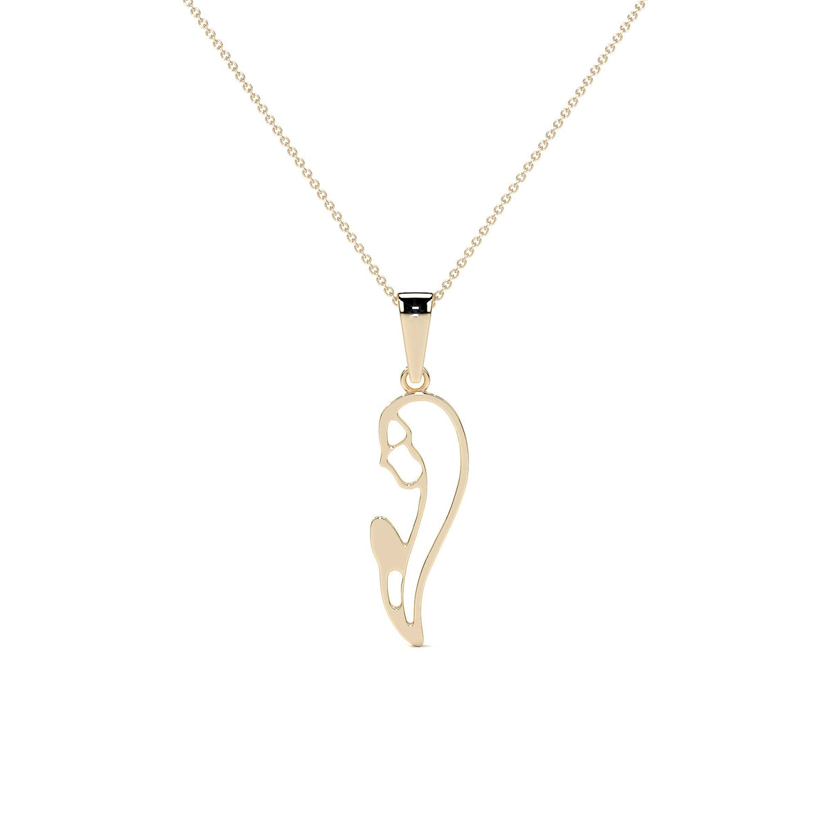 10k Gold Madonna Necklace for Women