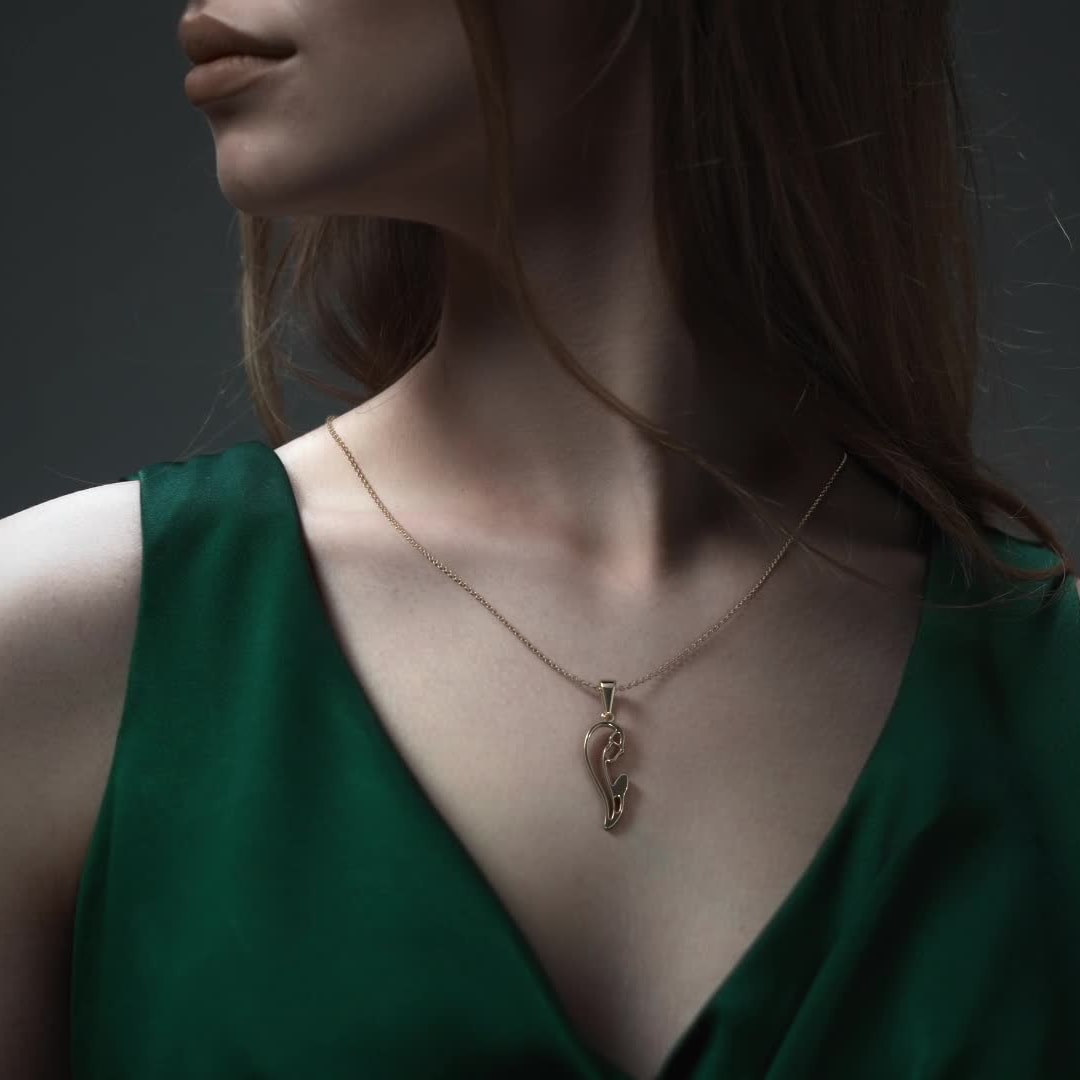 10k Gold Madonna Necklace for Women