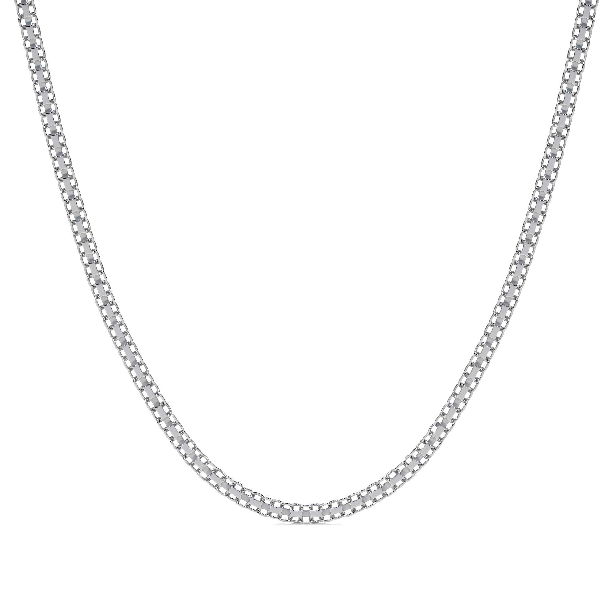925 Sterling Silver Byzantine Chain, 45 cm, 2.4mm Gauge