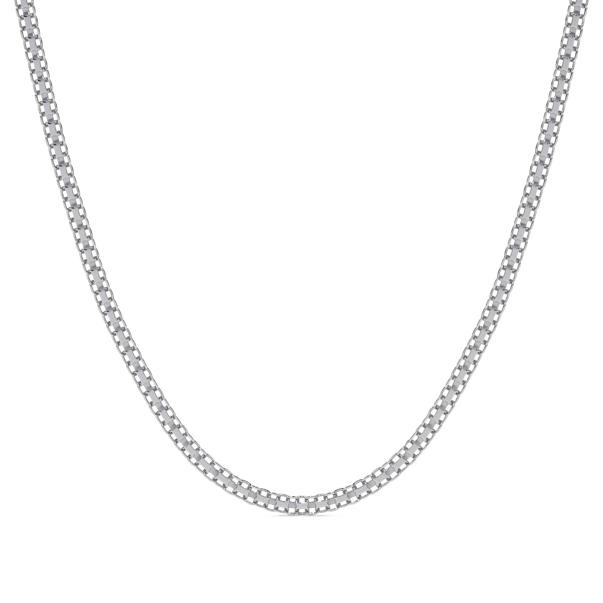 925 Sterling Silver Byzantine Chain, 45 cm, 2.4mm Gauge