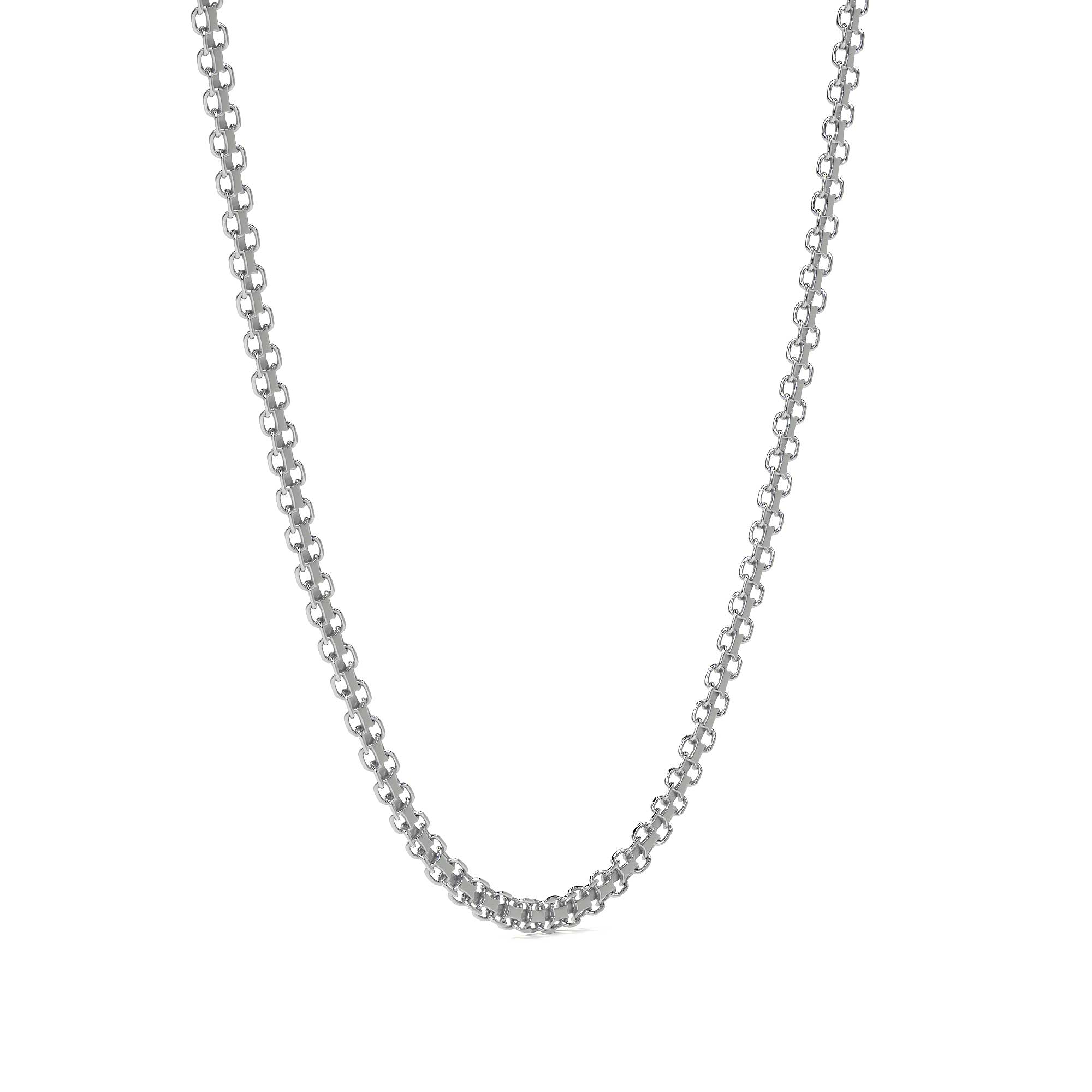 925 Sterling Silver Byzantine Chain, 45 cm, 2.4mm Gauge