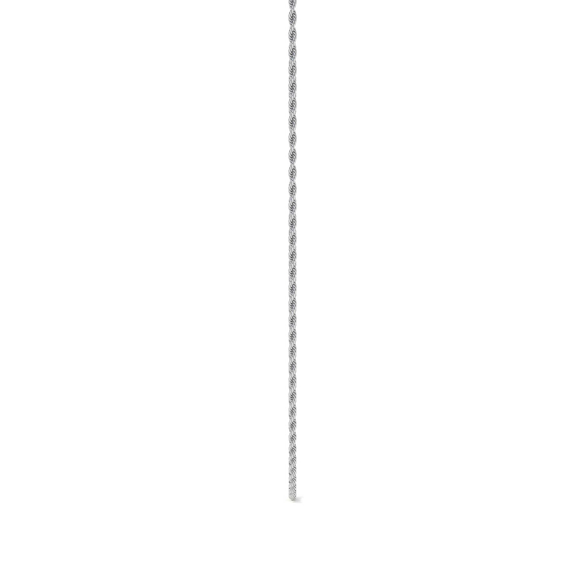 925 Sterling Silver Rope Chain, 45 cm, 1.30 mm Gauge