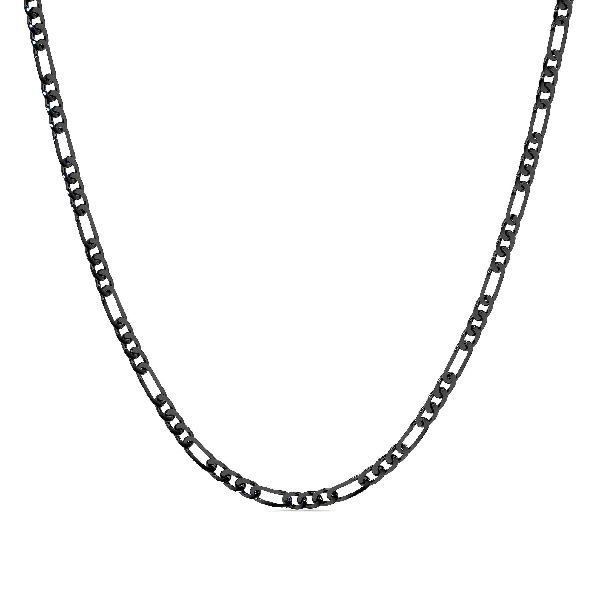 925 Sterling Silver Figaro 3+1 Chain 50 cm 2.5 mm Gauge