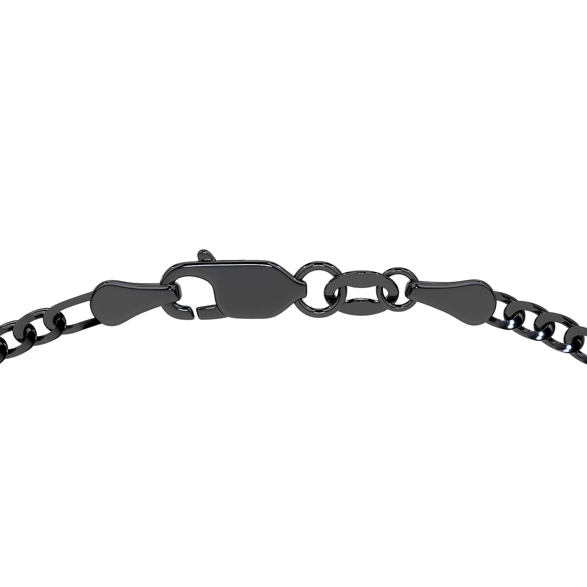 925 Sterling Silver Figaro 3+1 Chain 50 cm 2.5 mm Gauge