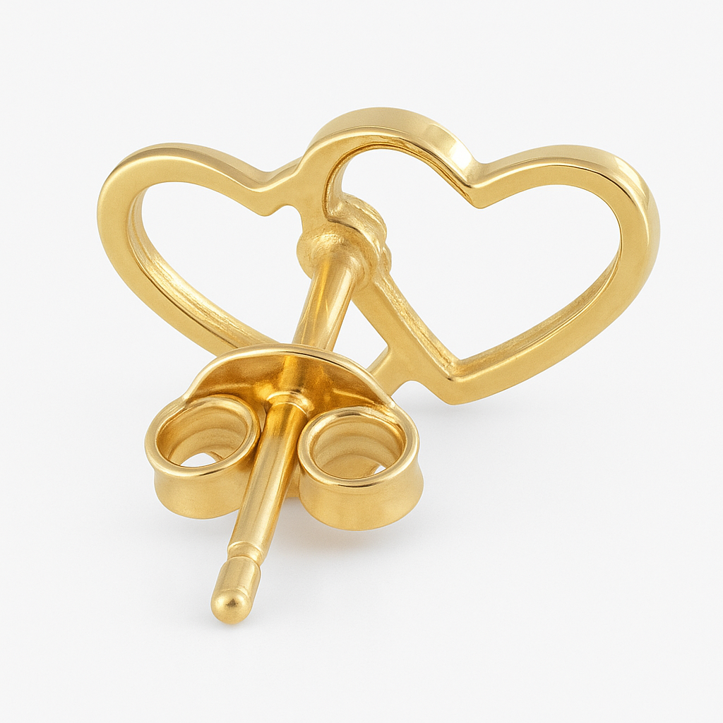 Intertwined Hearts Figure Earring 10k 1.60 Gr