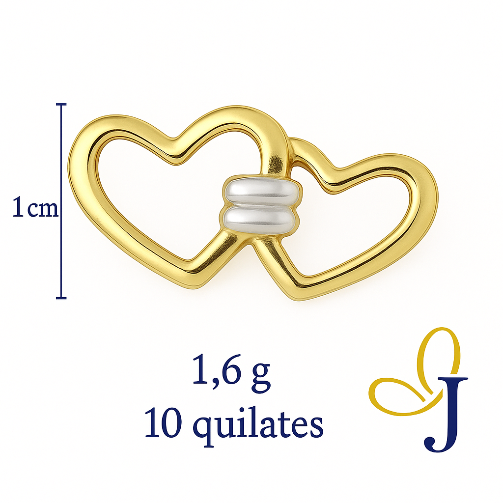 Intertwined Hearts Figure Earring 10k 1.60 Gr