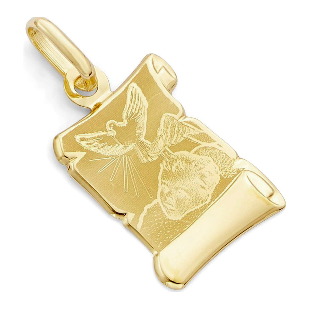 10k Gold Italian Baptism Medal